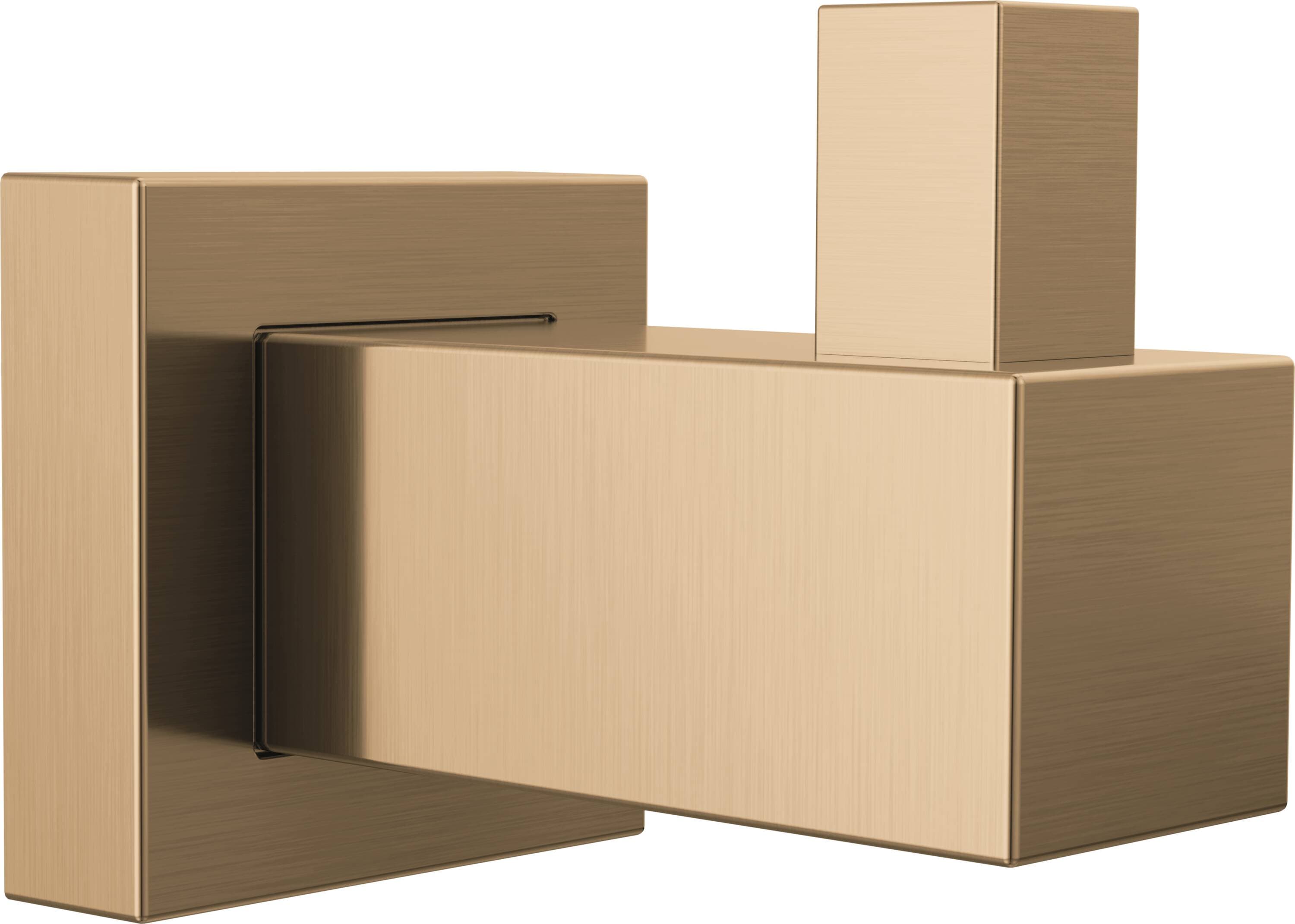 Percha de toalla de pared con un solo gancho en acabado champagne bronze Delta Velum
