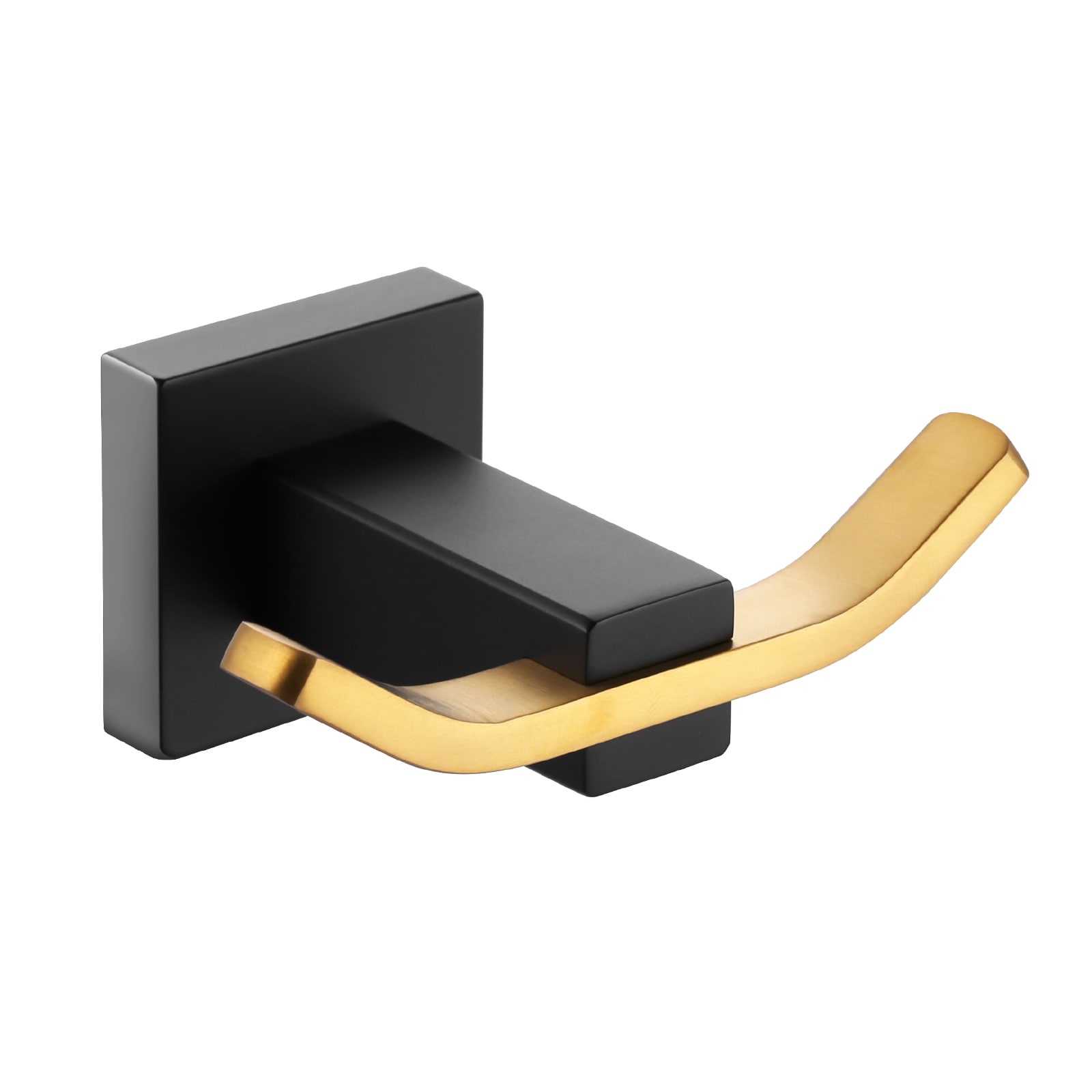 Percha para toallas de montaje en pared en negro y dorado - WOWOW Gancho individual