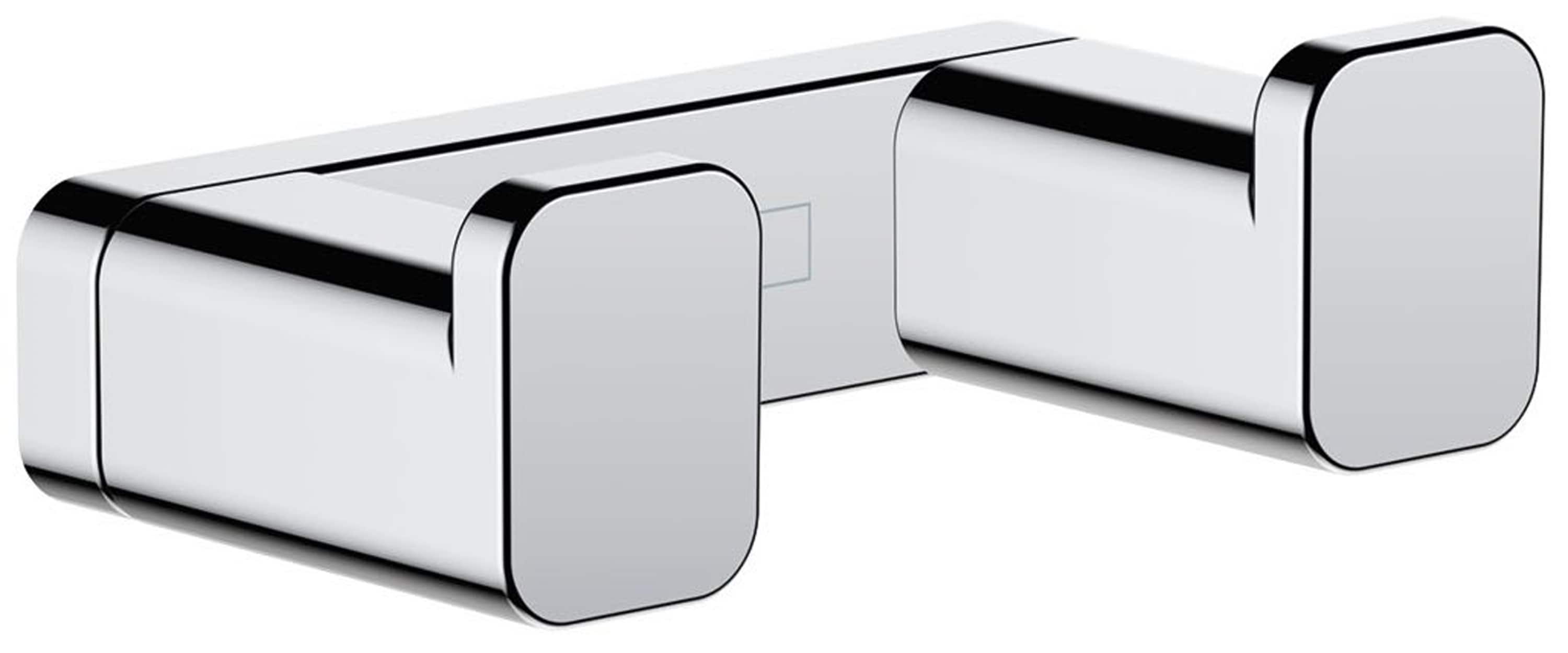 Colgador de Toallas de Doble Gancho para Montar en la Pared en Cromo Hansgrohe 41755000