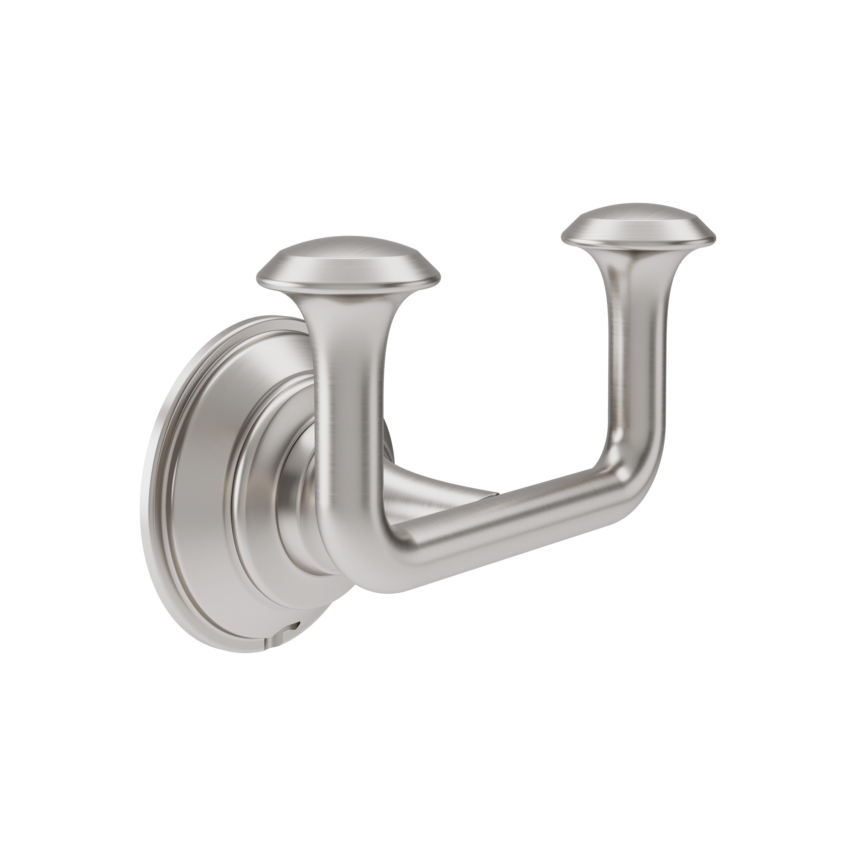 Gancho para toallas de doble gancho para montaje en pared de níquel satinado Braston de Symmons