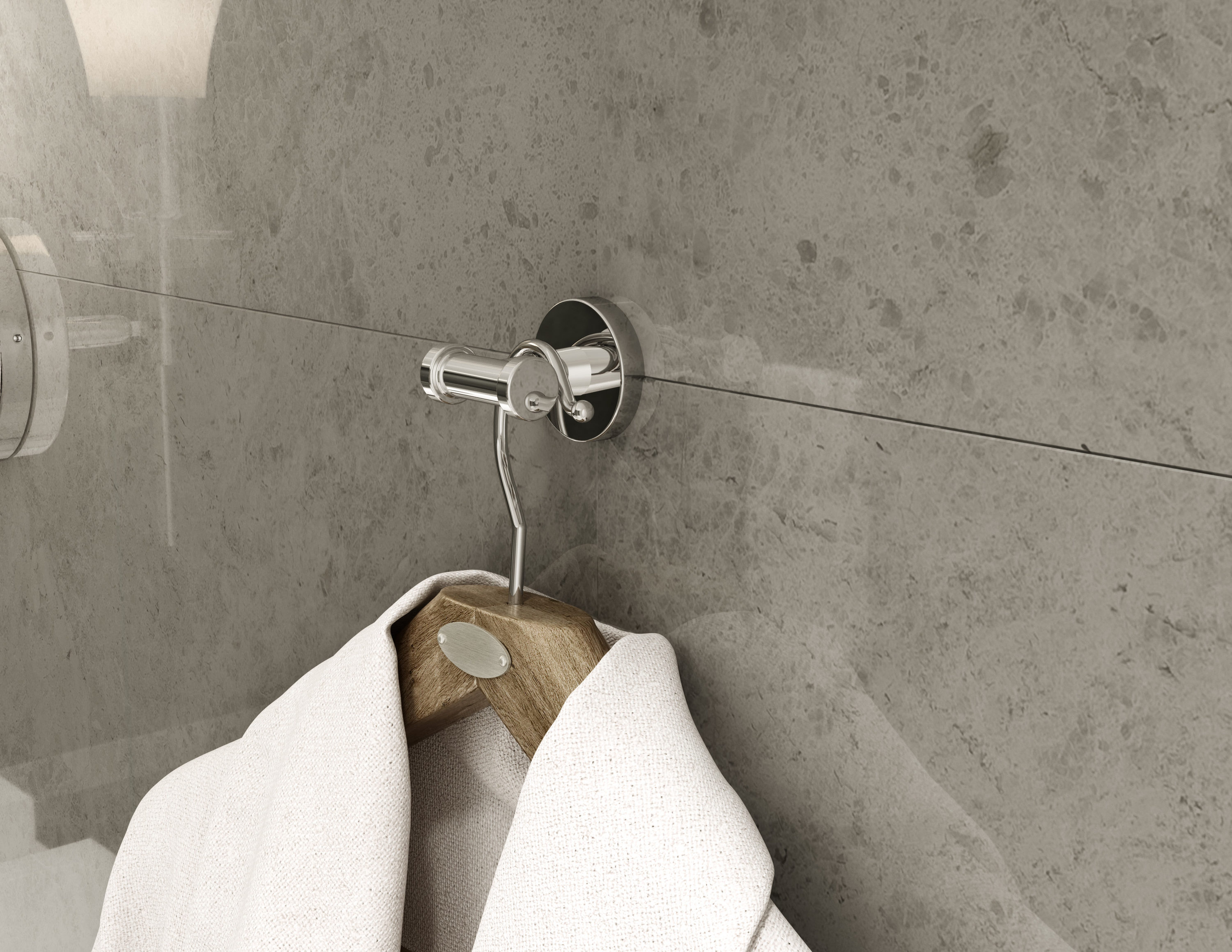 Gancho doble para toalla de montaje en pared Symmons Dia, cromo pulido 353DRH