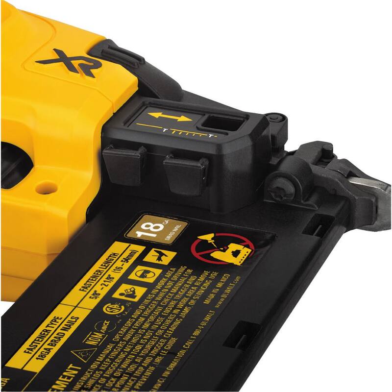 DEWALT 20V MAX XR Clavadora eléctrica inalámbrica de litio-ion de calibre 18, (1) batería de 3.0Ah y cargador - DCN680BW230C