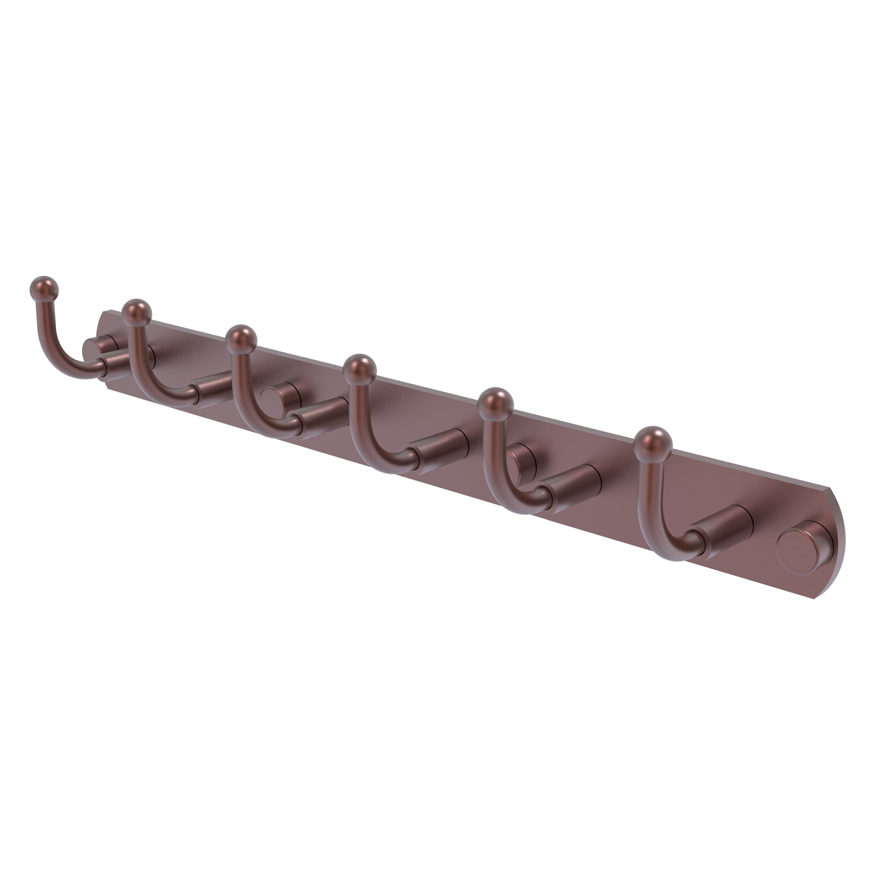 Colgador de toallas de montaje en pared de 6 ganchos en cobre antiguo Skyline by Allied Brass