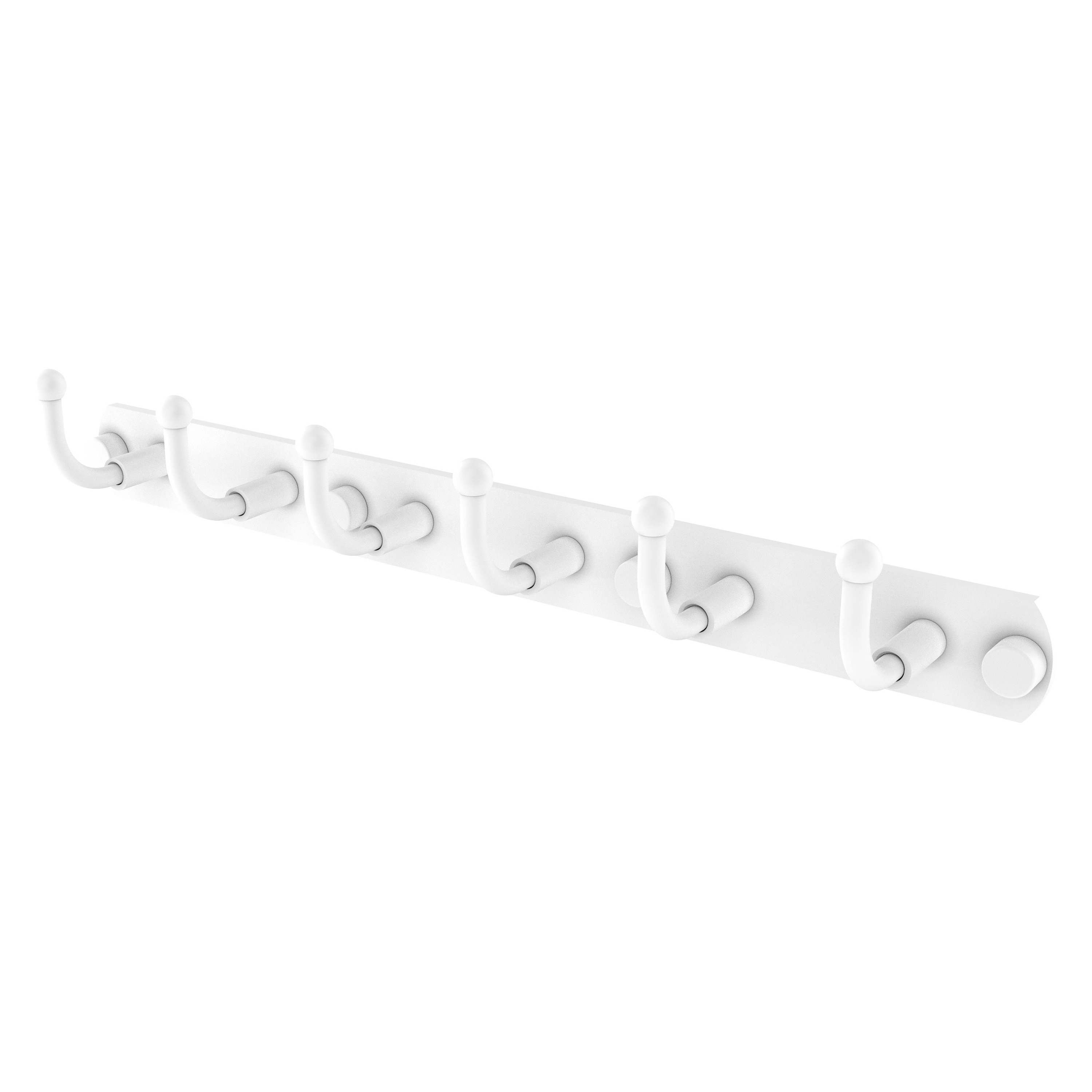 Gancho para toalla montado en la pared de 6 ganchos en blanco mate Skyline de Allied Brass