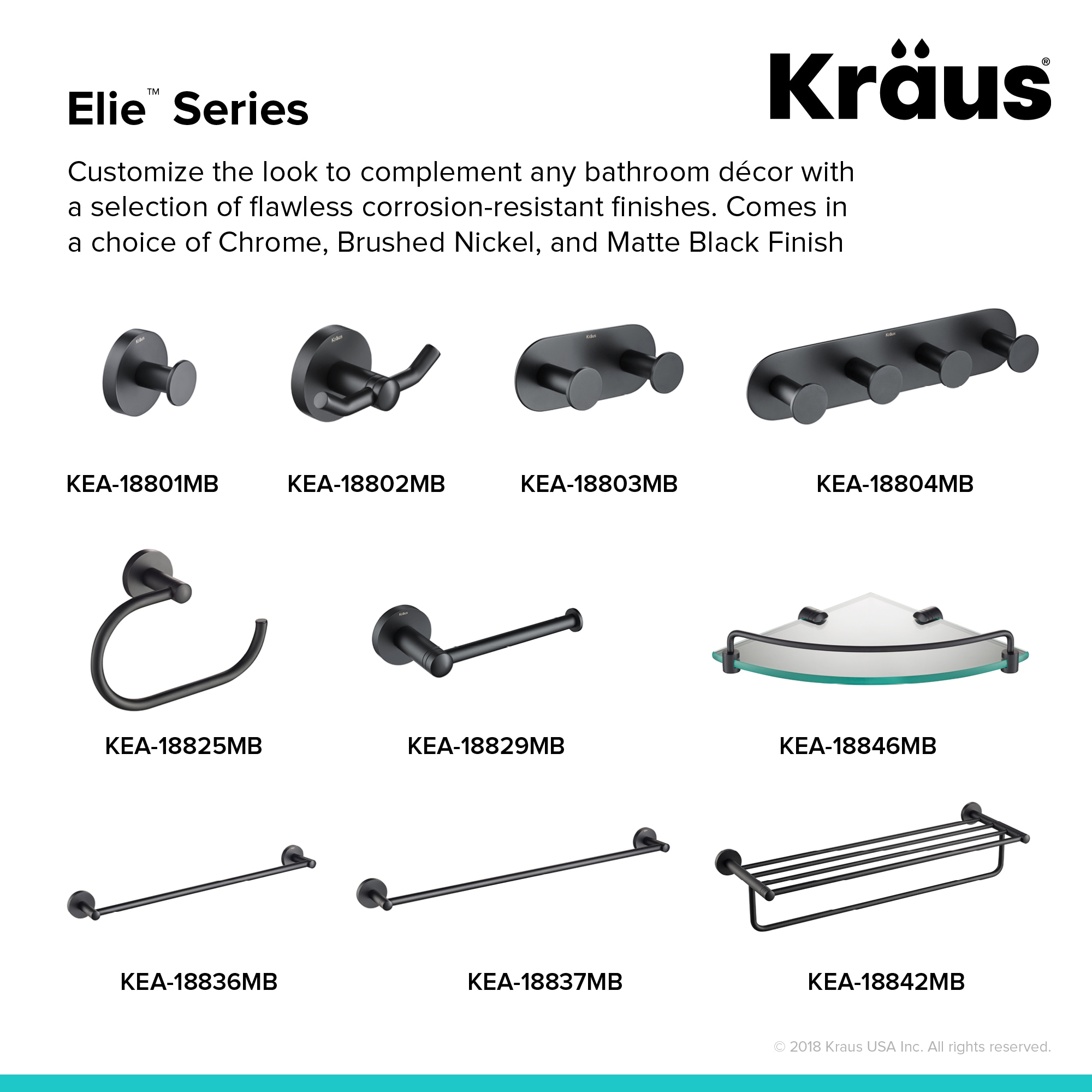 Percha de pared con 4 ganchos en acabado negro mate Elie de Kraus