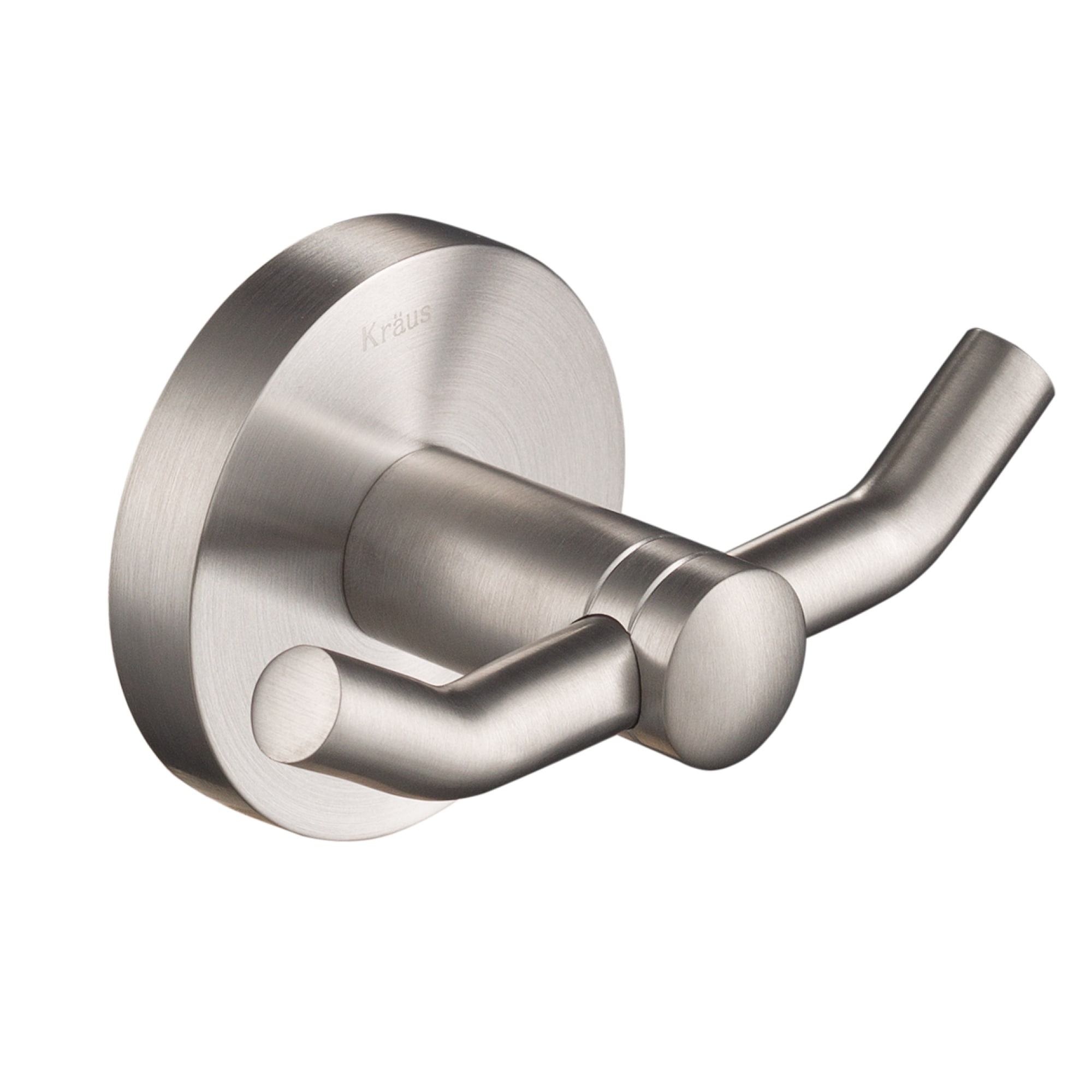 Percha doble para toallas de montaje en pared Kraus Elie en níquel cepillado KEA-18802BN