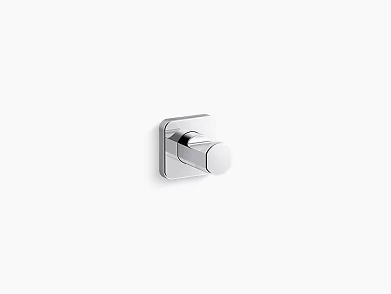 Percha de Toalla de Pared KOHLER Paralela de Cromo Pulido de un Gancho - Modelo K-23529-CP