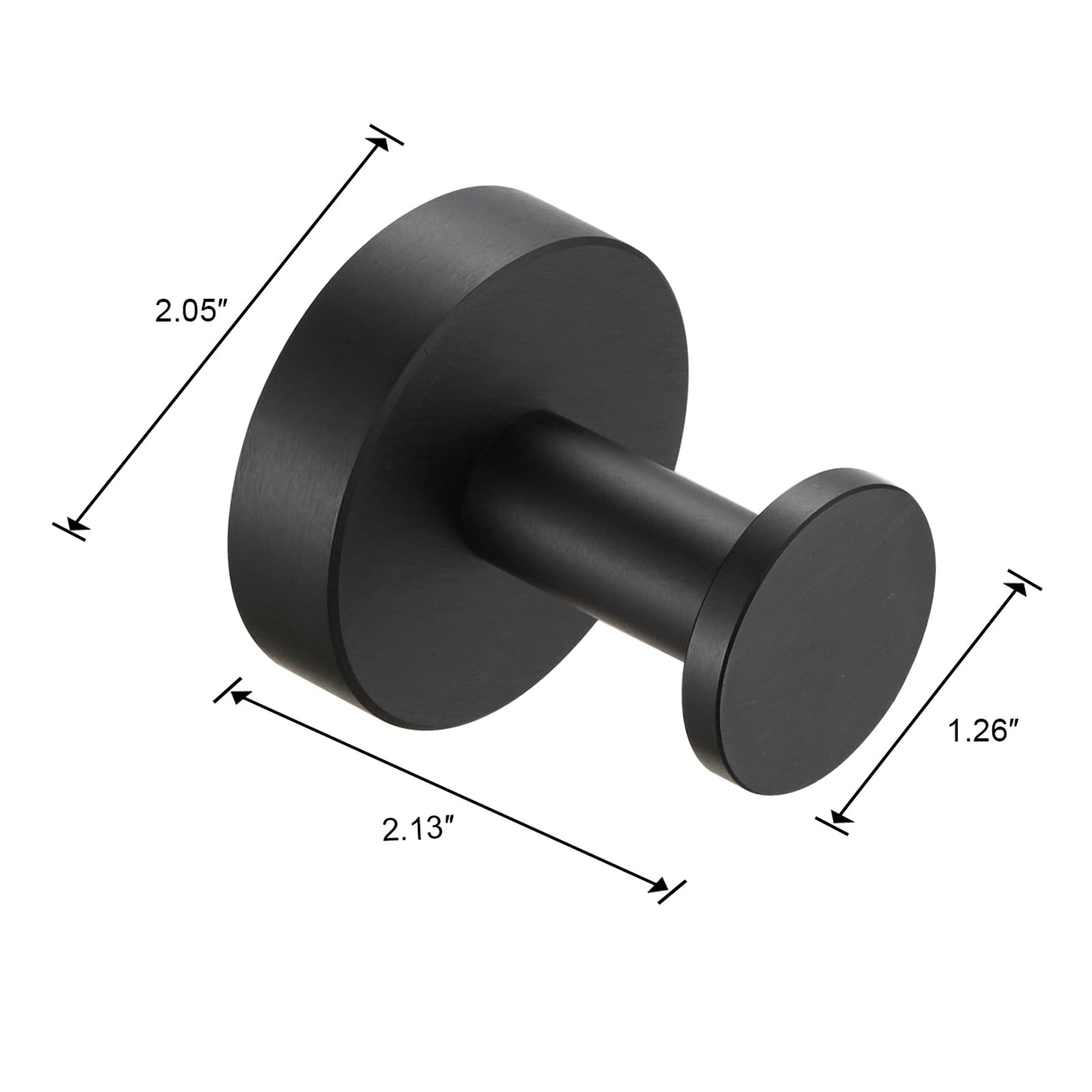 Gancho para toallas de pared con 4 ganchos en color negro mate de Nestfair SX-DRY403