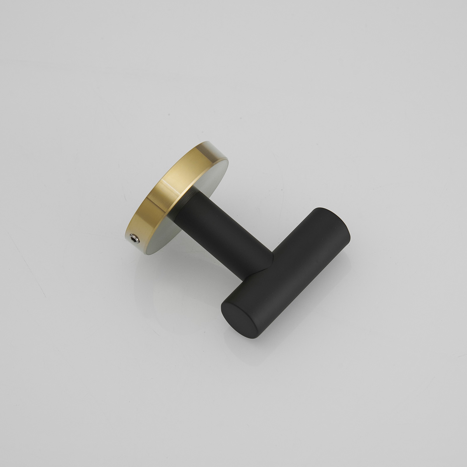 Gancho de Toalla de Pared con Doble Gancho Negro y Dorado