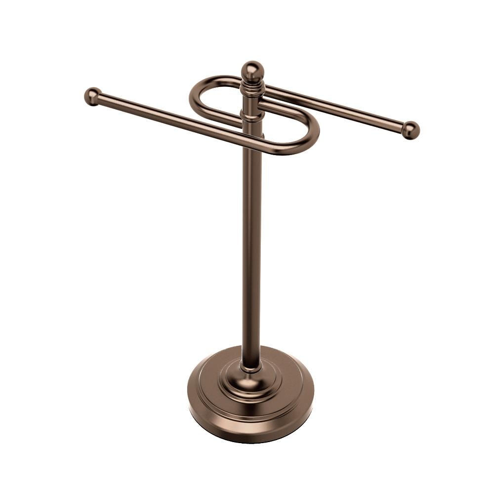 Perchero para toallas independiente en bronce Gatco Essentials de 8 pulgadas x 14.2 pulgadas x 4.25 pulgadas 1545BZ.