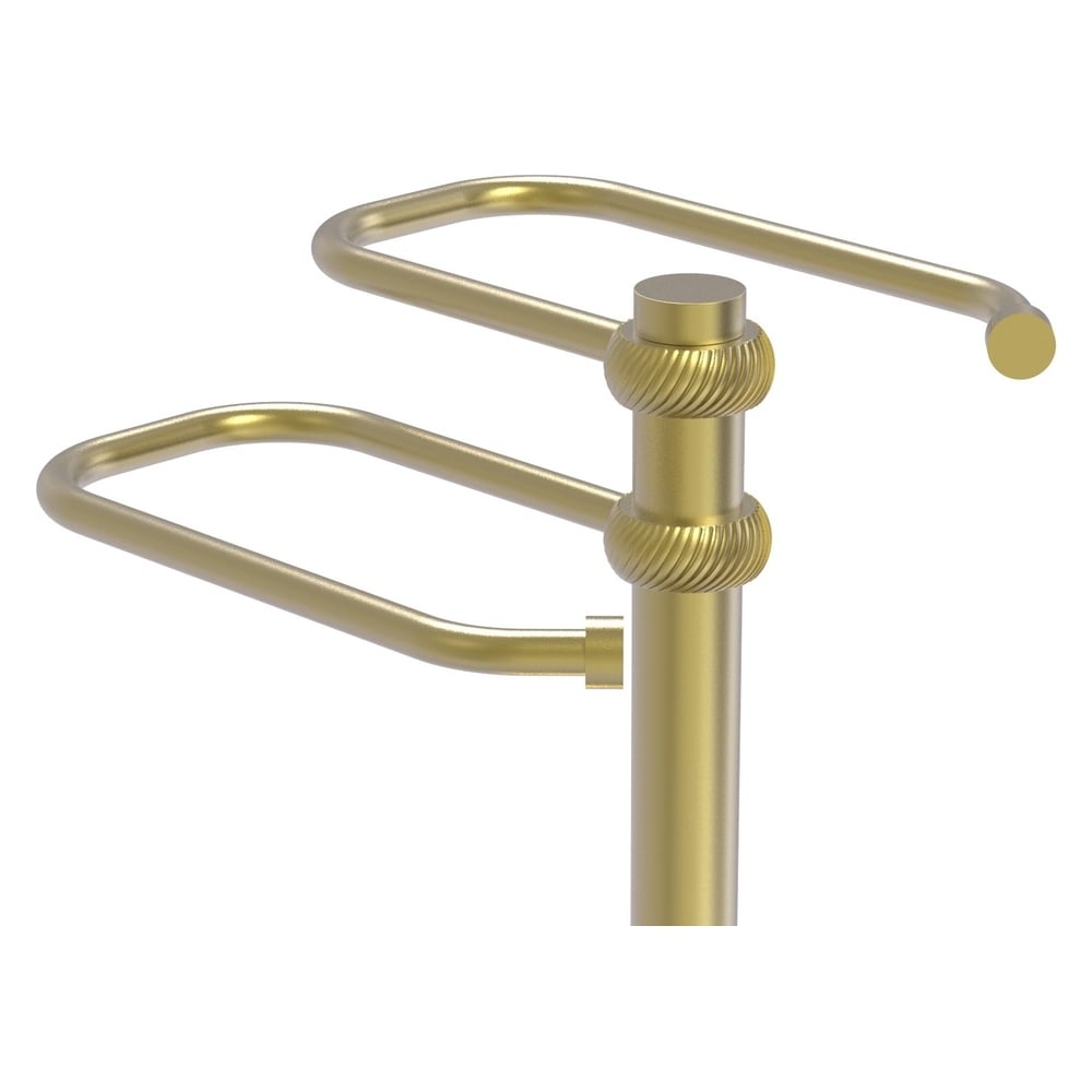 Perchero de Toallas de Pie en Latón Satinado de Allied Brass 8.5 Pulgadas x 15 Pulgadas x 7.3 Pulgadas TS-15T-SBR
