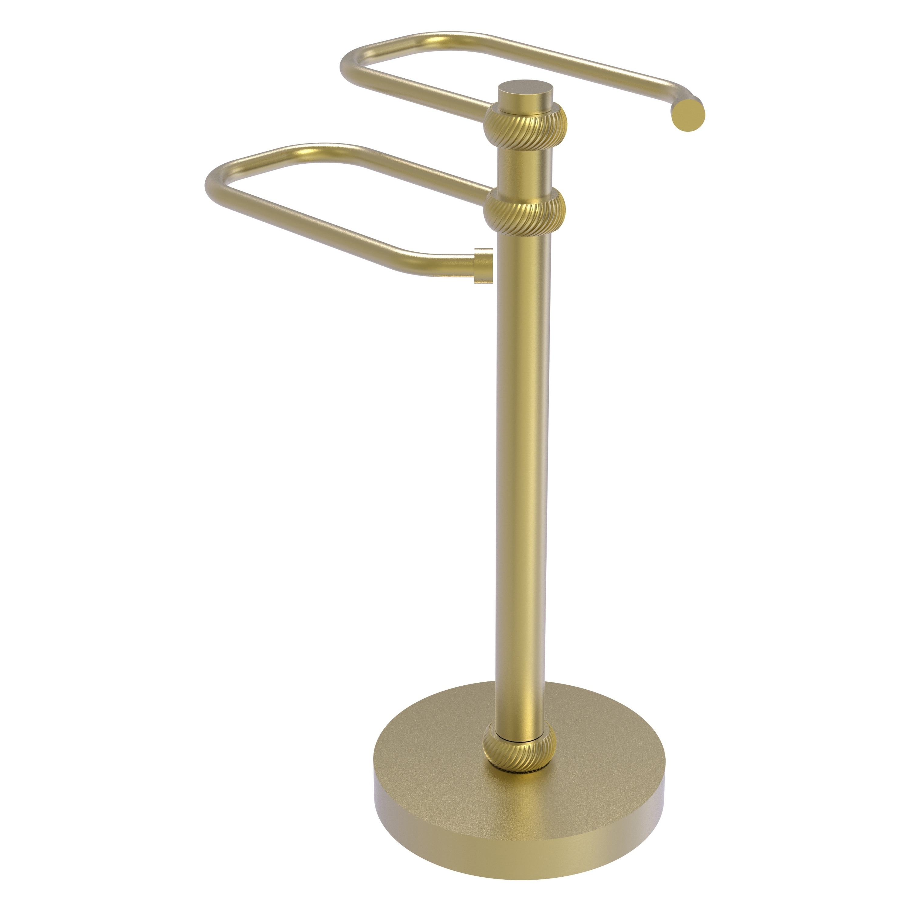 Perchero de Toallas de Pie en Latón Satinado de Allied Brass 8.5 Pulgadas x 15 Pulgadas x 7.3 Pulgadas TS-15T-SBR
