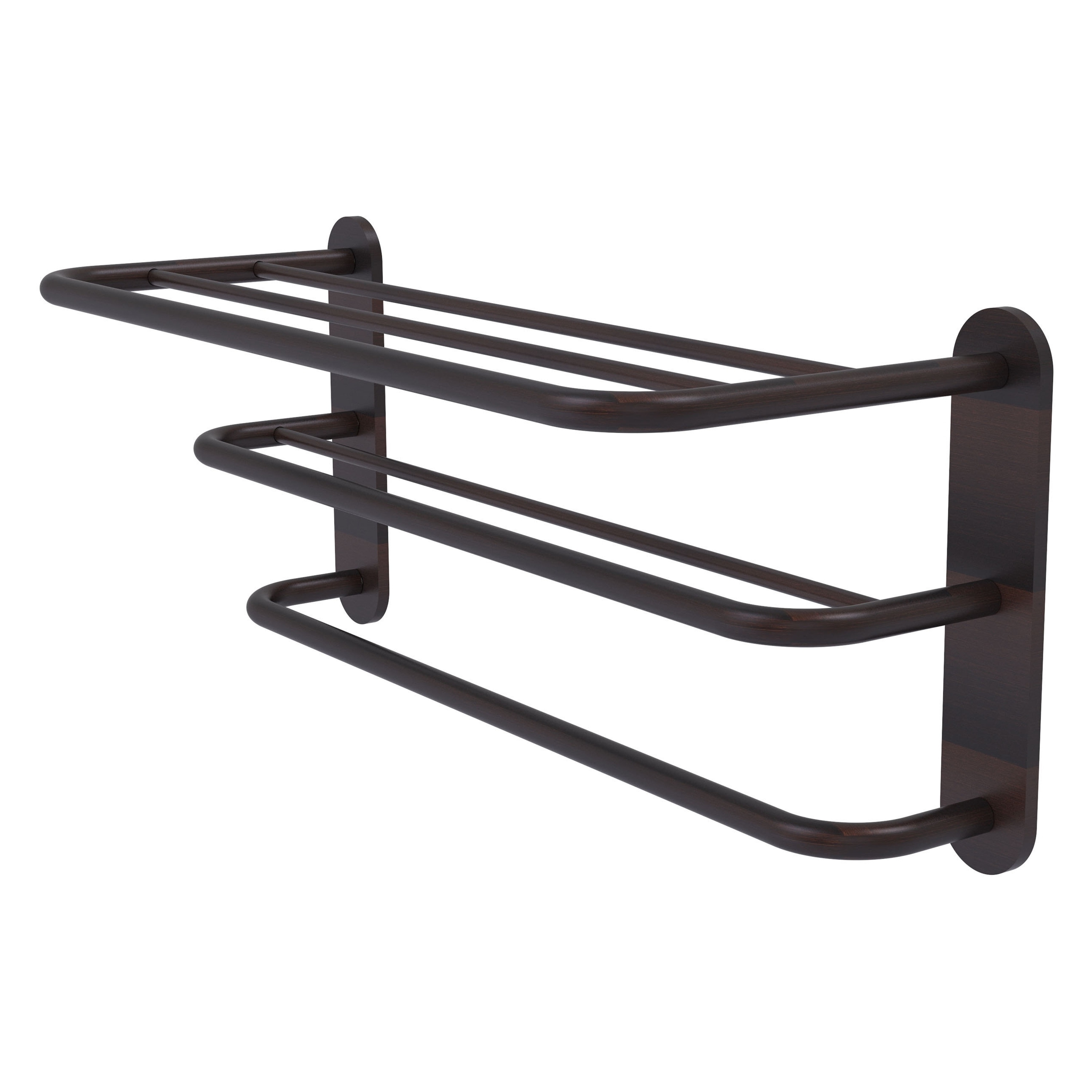 Perchero para Toallas de Montaje en Pared en Bronce Veneciano de Latón 9 Pulgadas x 23 Pulgadas x 9 Pulgadas HTL-3-VB