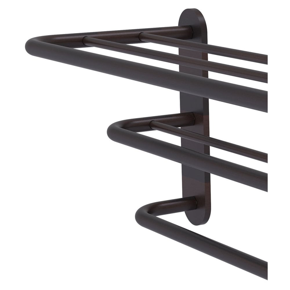 Perchero para Toallas de Montaje en Pared en Bronce Veneciano de Latón 9 Pulgadas x 23 Pulgadas x 9 Pulgadas HTL-3-VB