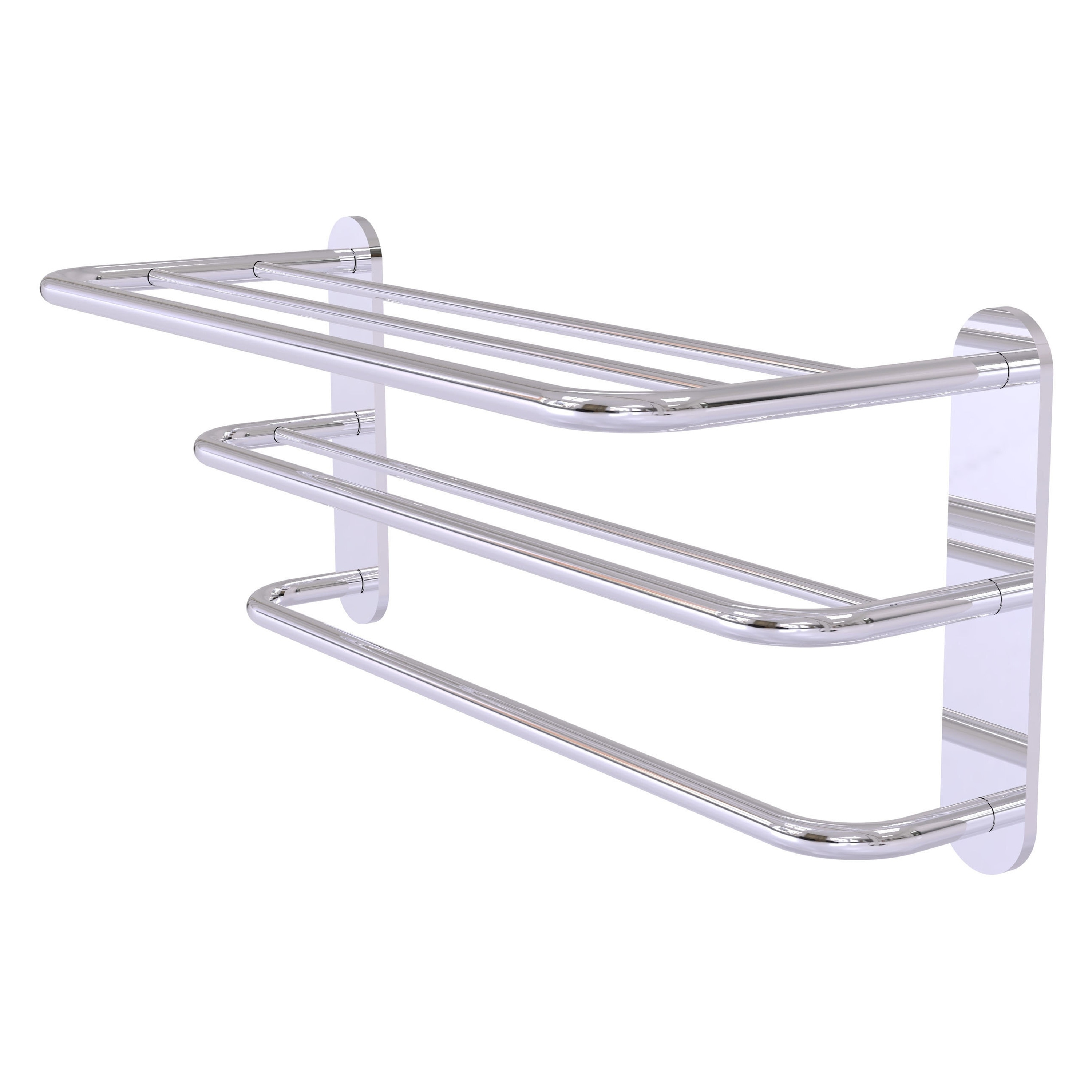 Perchero de Toallas de Pared en Cromo Pulido de 9 Pulgadas x 23 Pulgadas x 9 Pulgadas - Modelo HTL-3-PC