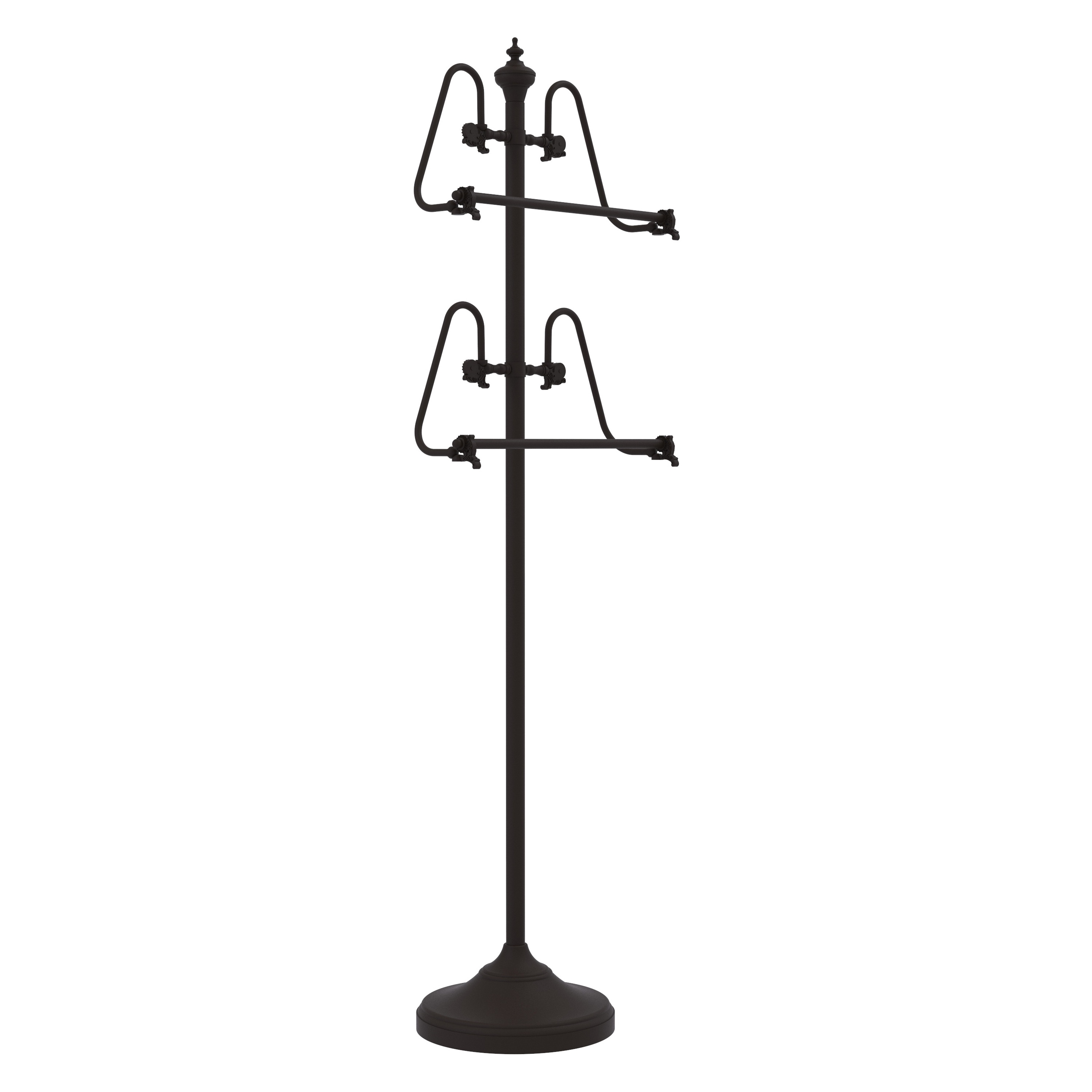 Toallero de Pie de Bronce Frotado con Aceite de 25.5 Pulgadas x 49 Pulgadas x 10.5 Pulgadas