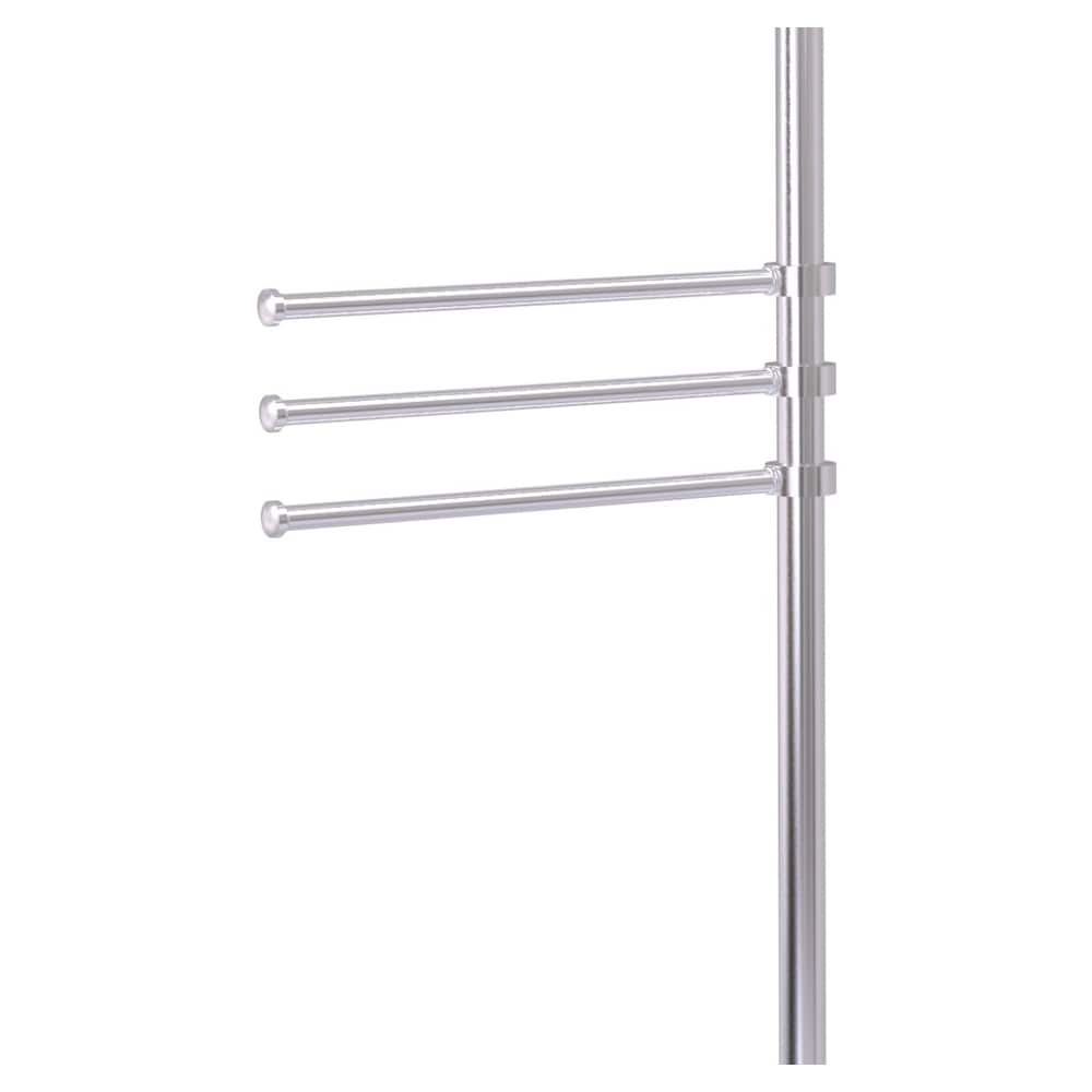 Estante para toallas independiente de latón cromado satinado 25.7 pulgadas x 52.2 pulgadas x 9.25 pulgadas TS-50-SCH