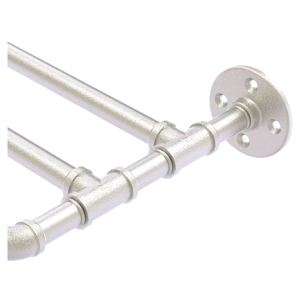 Perchero de Toallas Montado en Pared de Níquel Satinado Pipeline de Allied Brass 10.8 Pulgadas x 18 Pulgadas x 3 Pulgadas
