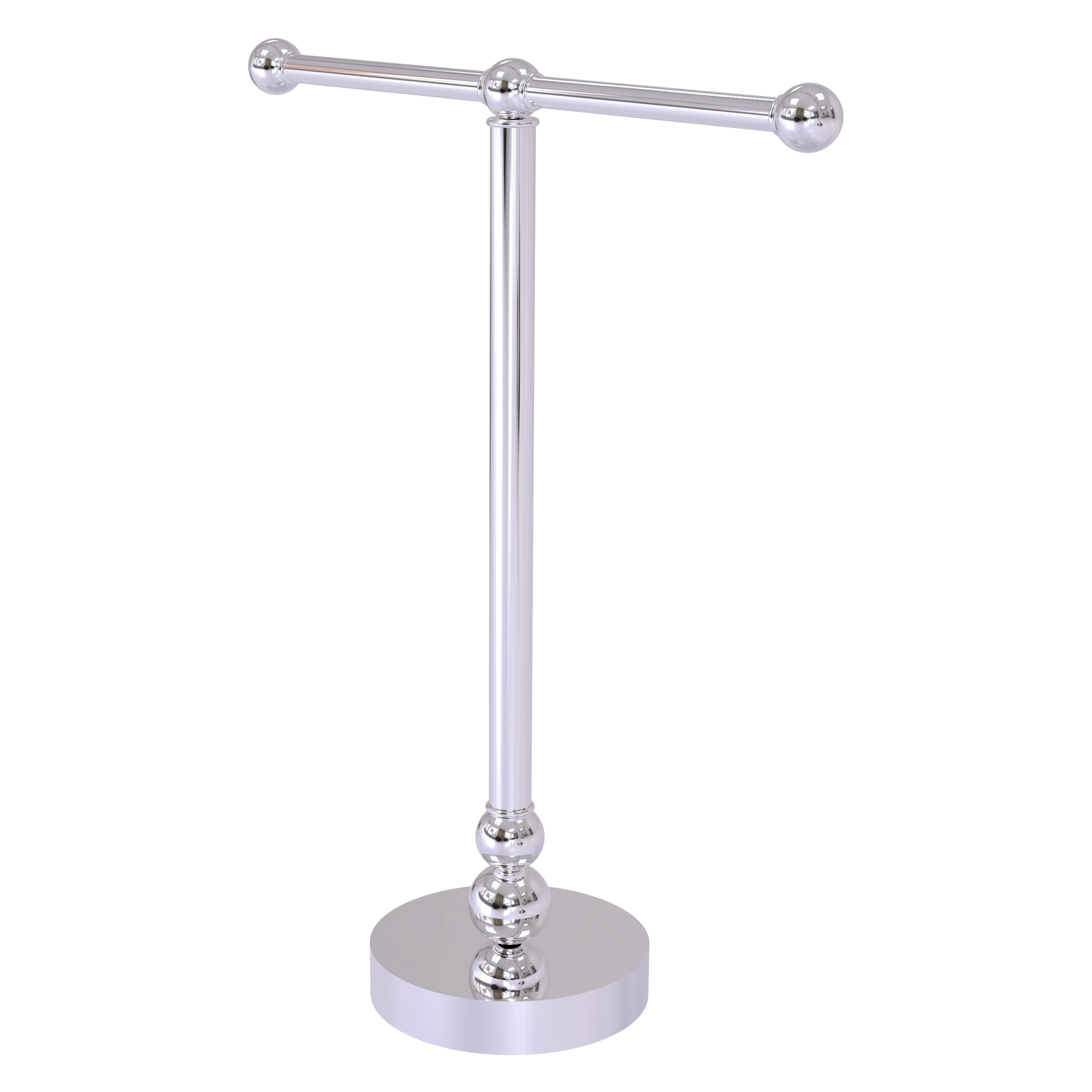 Perchero de Toallas de Pie Bolero de Latón Pulido Cromado de 14 pulgadas x 14.5 pulgadas x 12 pulgadas BL-52-PC