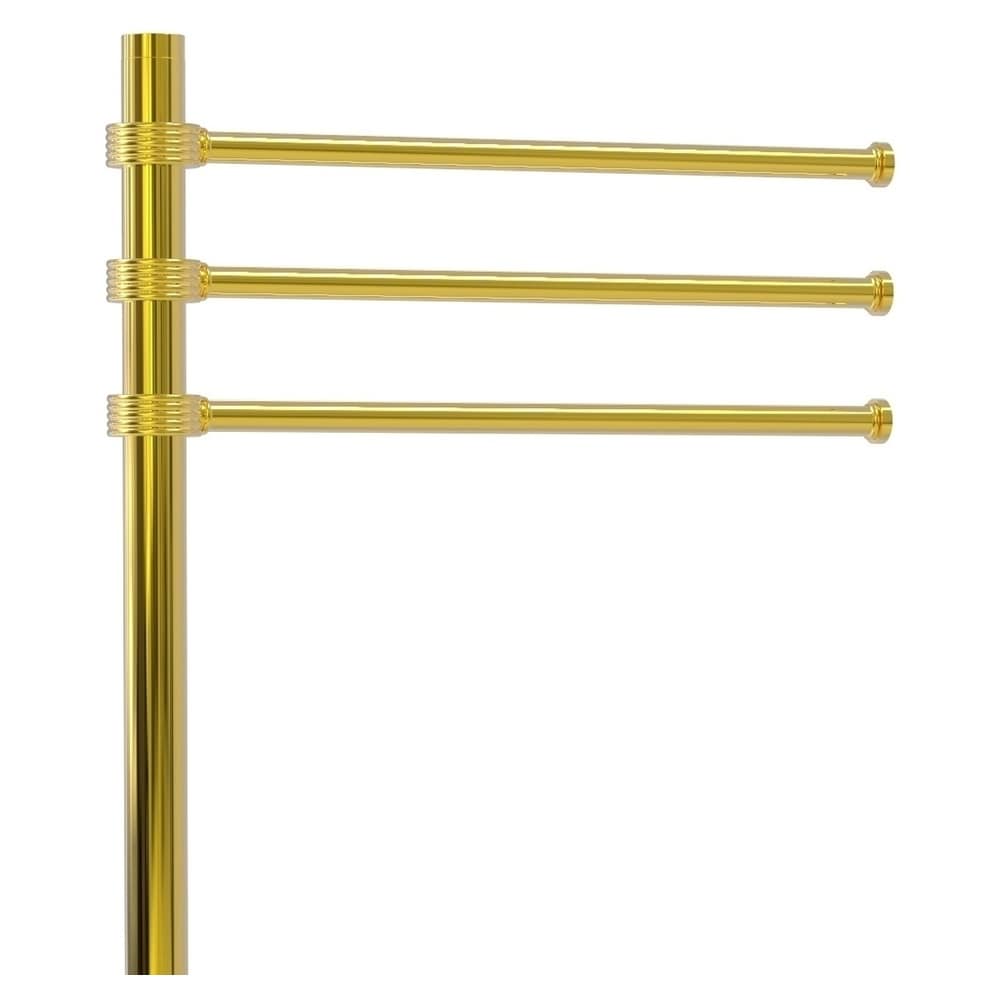 Colgador de toallas independiente de latón pulido de Allied Brass de 12 pulgadas x 49 pulgadas x 10.5 pulgadas TS-45G-PB