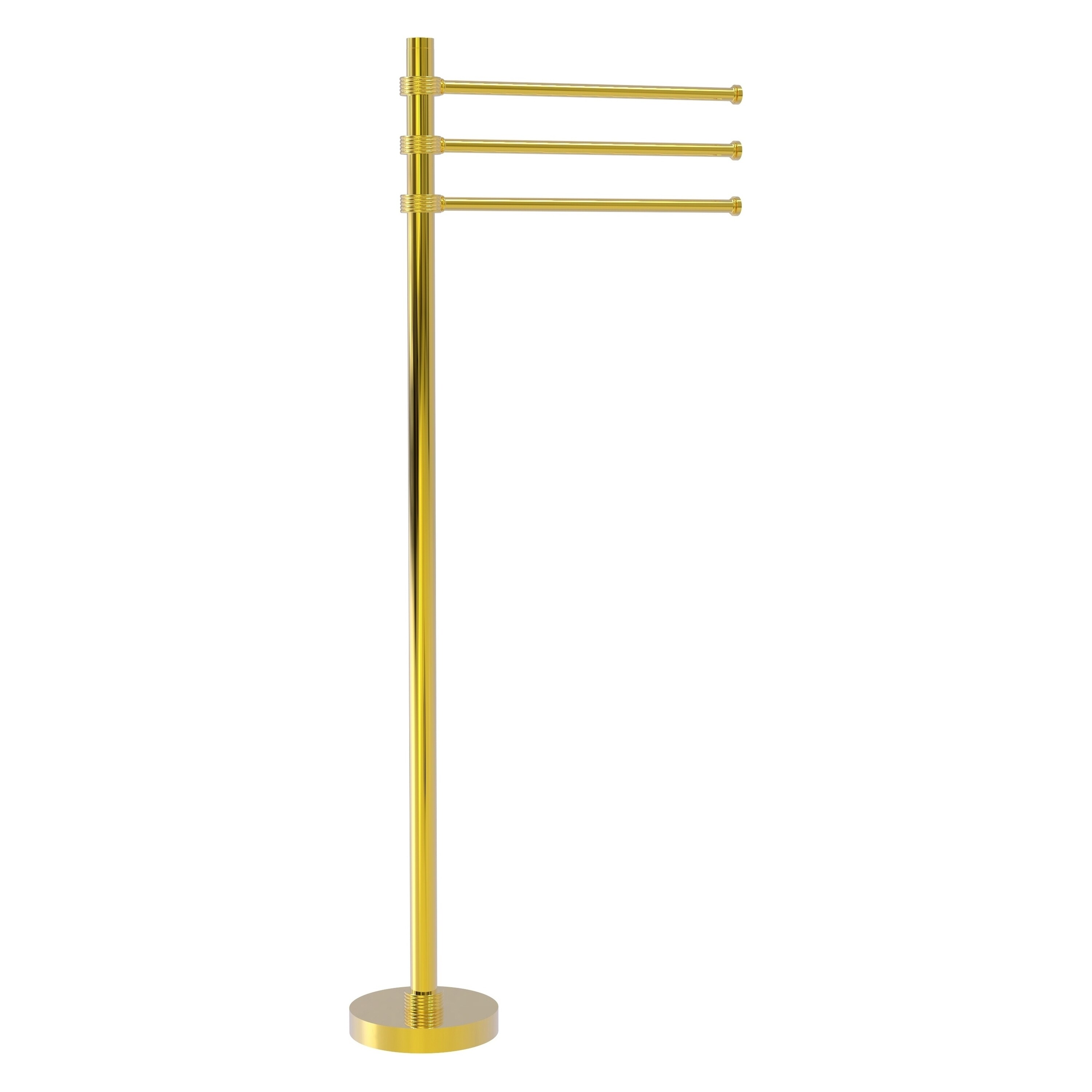 Colgador de toallas independiente de latón pulido de Allied Brass de 12 pulgadas x 49 pulgadas x 10.5 pulgadas TS-45G-PB