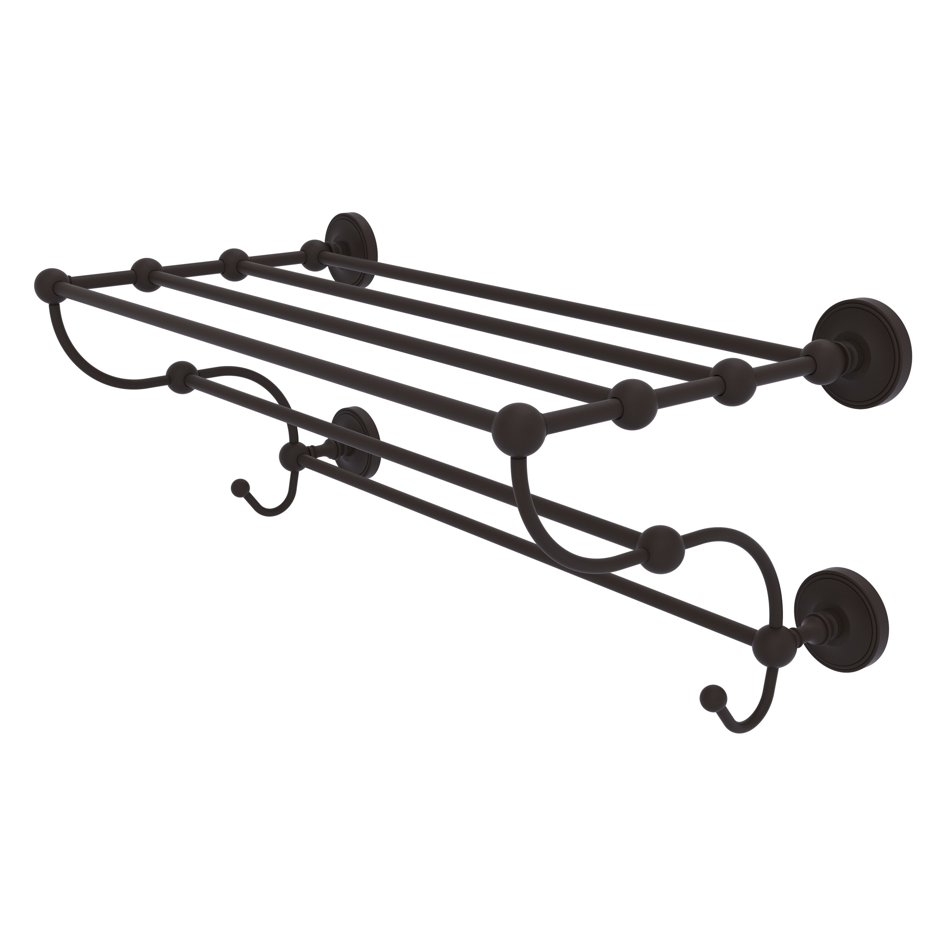 Toallero de pared de bronce aceitado Prestige Regal de latón, 14 pulgadas x 24 pulgadas x 9 pulgadas