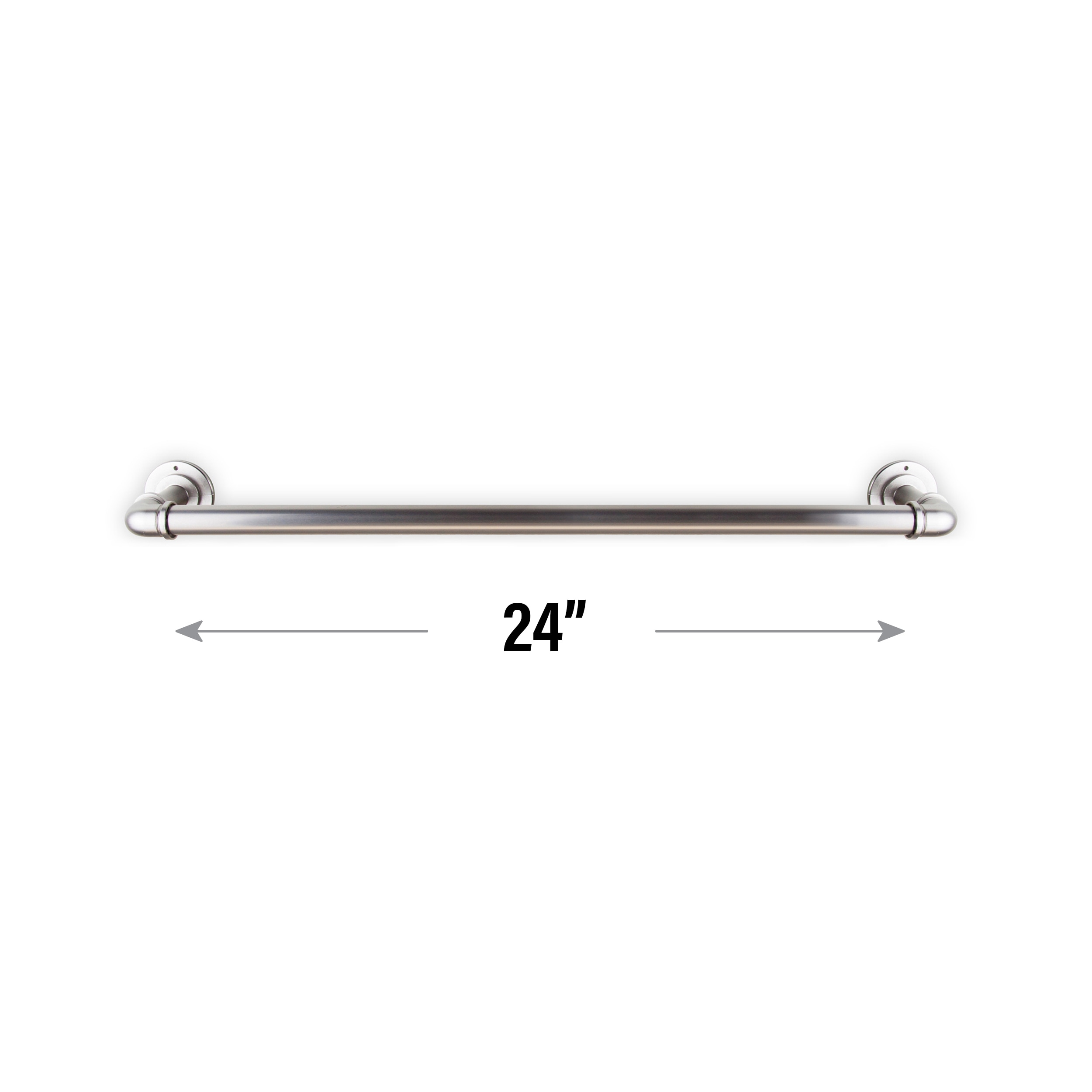 Perchero de Toallas para Montar en la Pared de Satín Niquelado de Hart & Harlow 3 pulgadas x 24 pulgadas x 4.25 pulgadas LTP05-24-15
