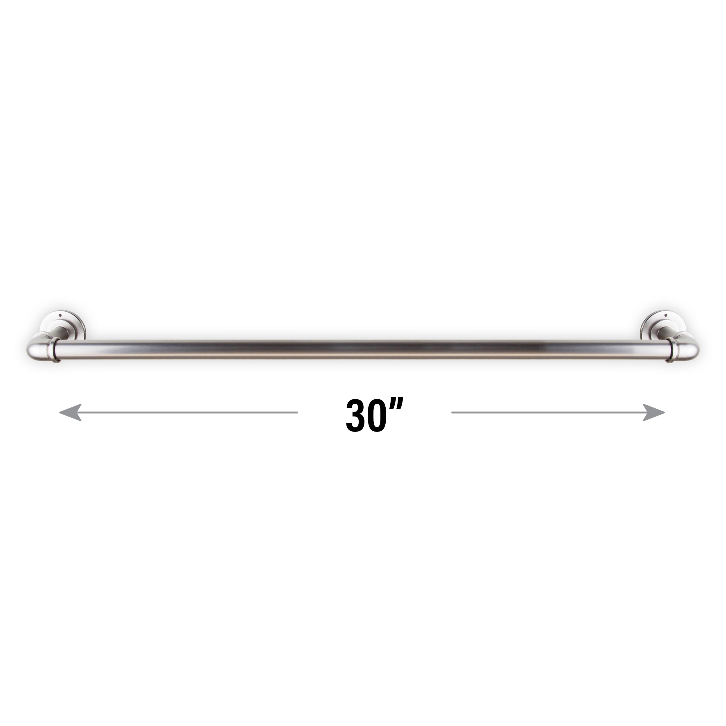 Perchero de toallas para pared de níquel satinado Hart & Harlow 3 pulgadas x 30 pulgadas x 4.25 pulgadas LTP05-30-15