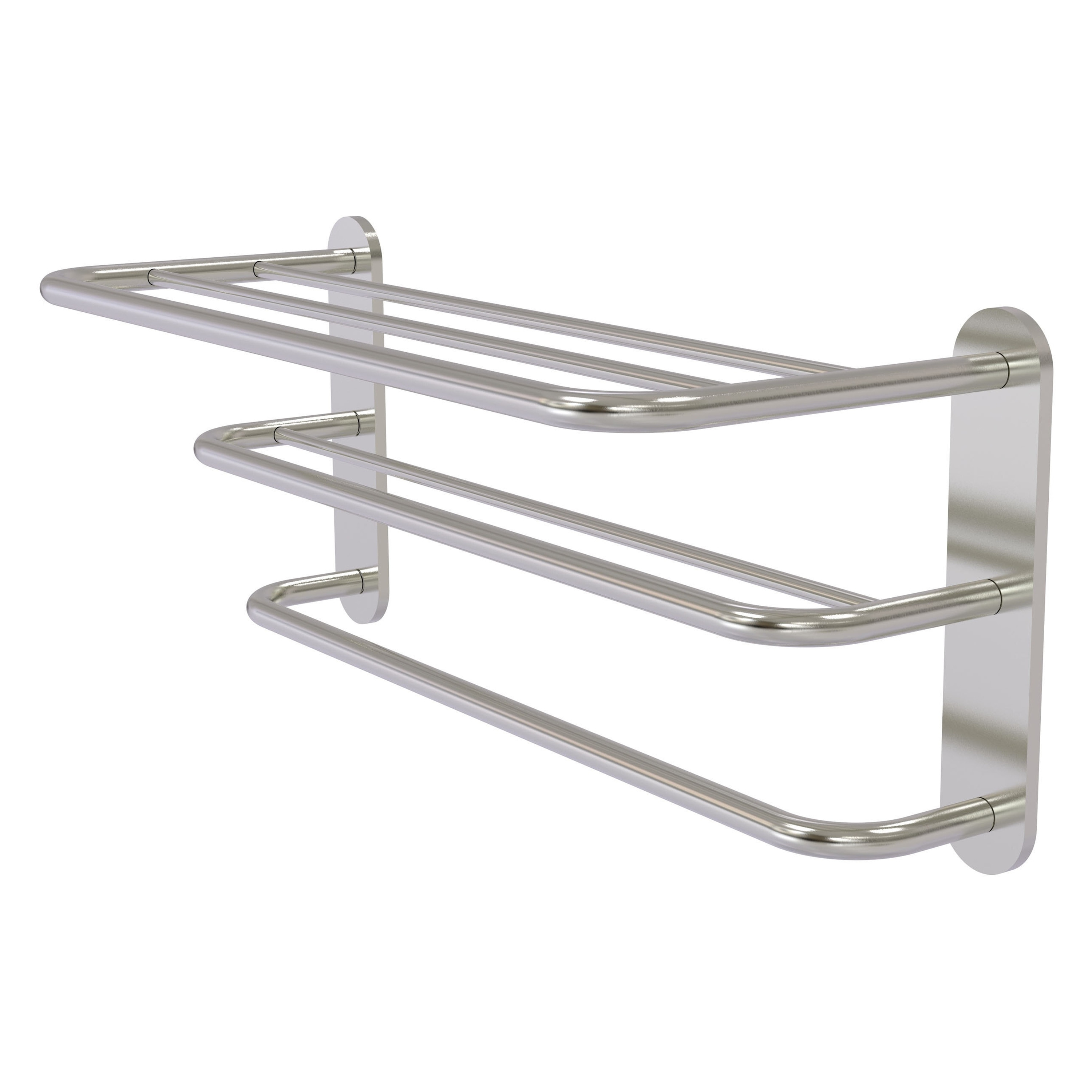 Perchero para toallas de montaje en pared de níquel satinado 9 pulgadas x 23 pulgadas x 9 pulgadas HTL-3-SN