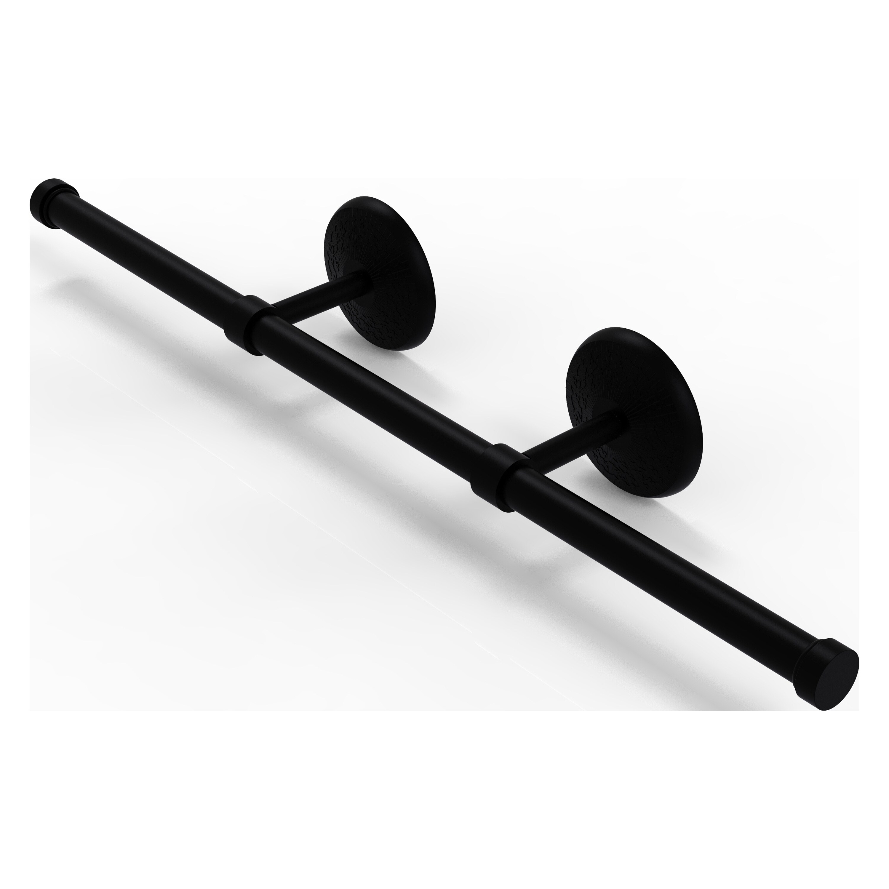Estante de Toallas de Pared Monte Carlo en Negro Mate de Latón 3.6 x 21.4 x 9 Pulgadas