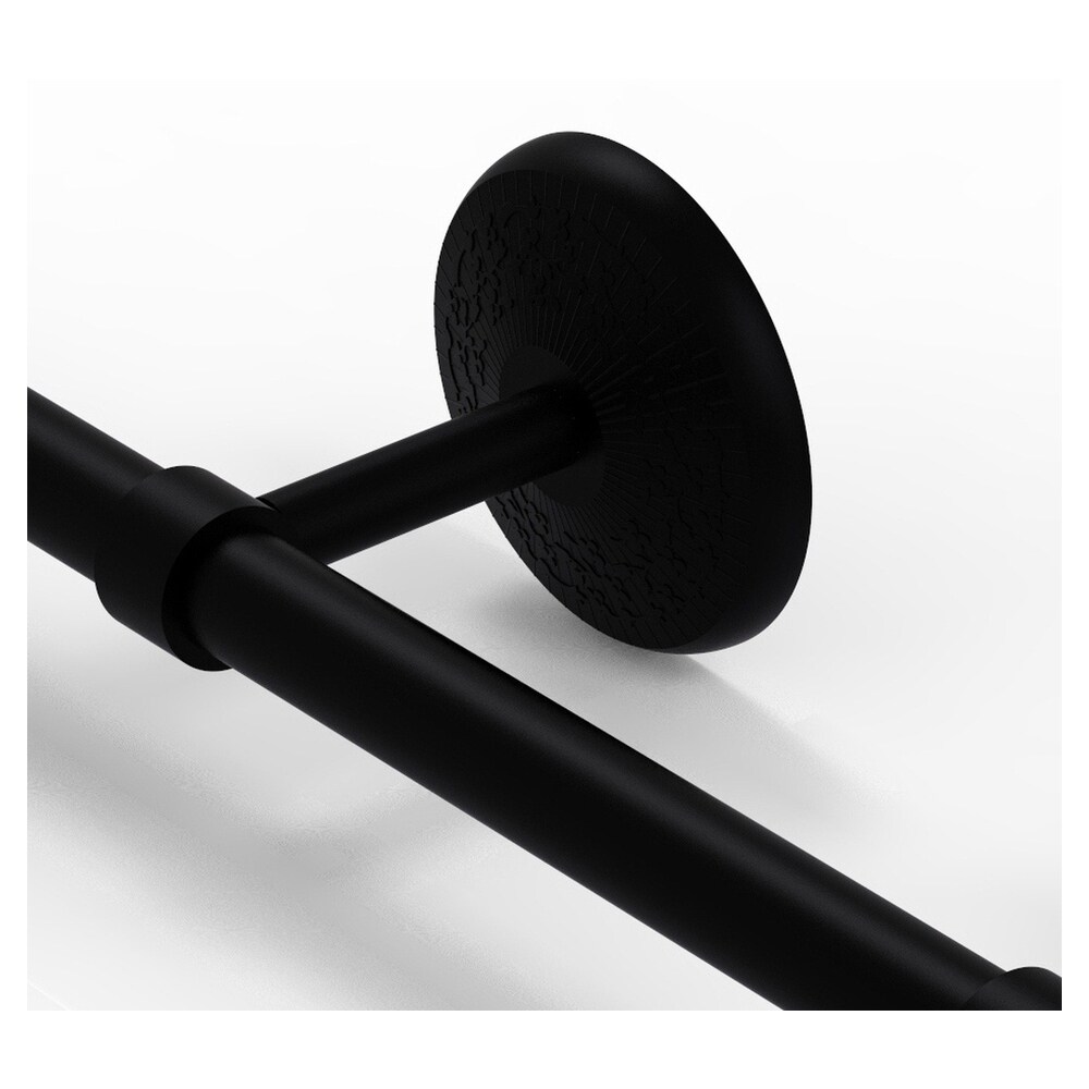 Estante de Toallas de Pared Monte Carlo en Negro Mate de Latón 3.6 x 21.4 x 9 Pulgadas