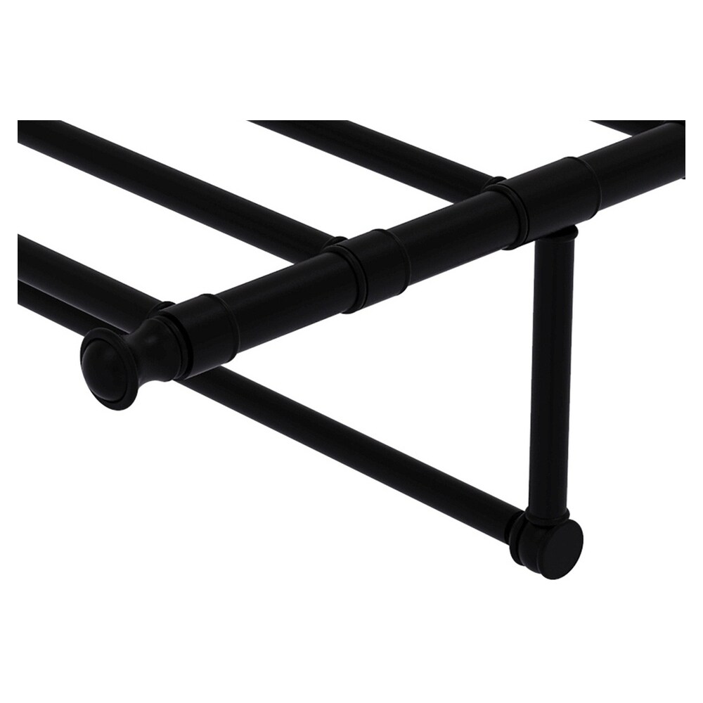 Colgador de toallas de pared Carolina en negro mate de 13.7 x 26 x 6 pulgadas