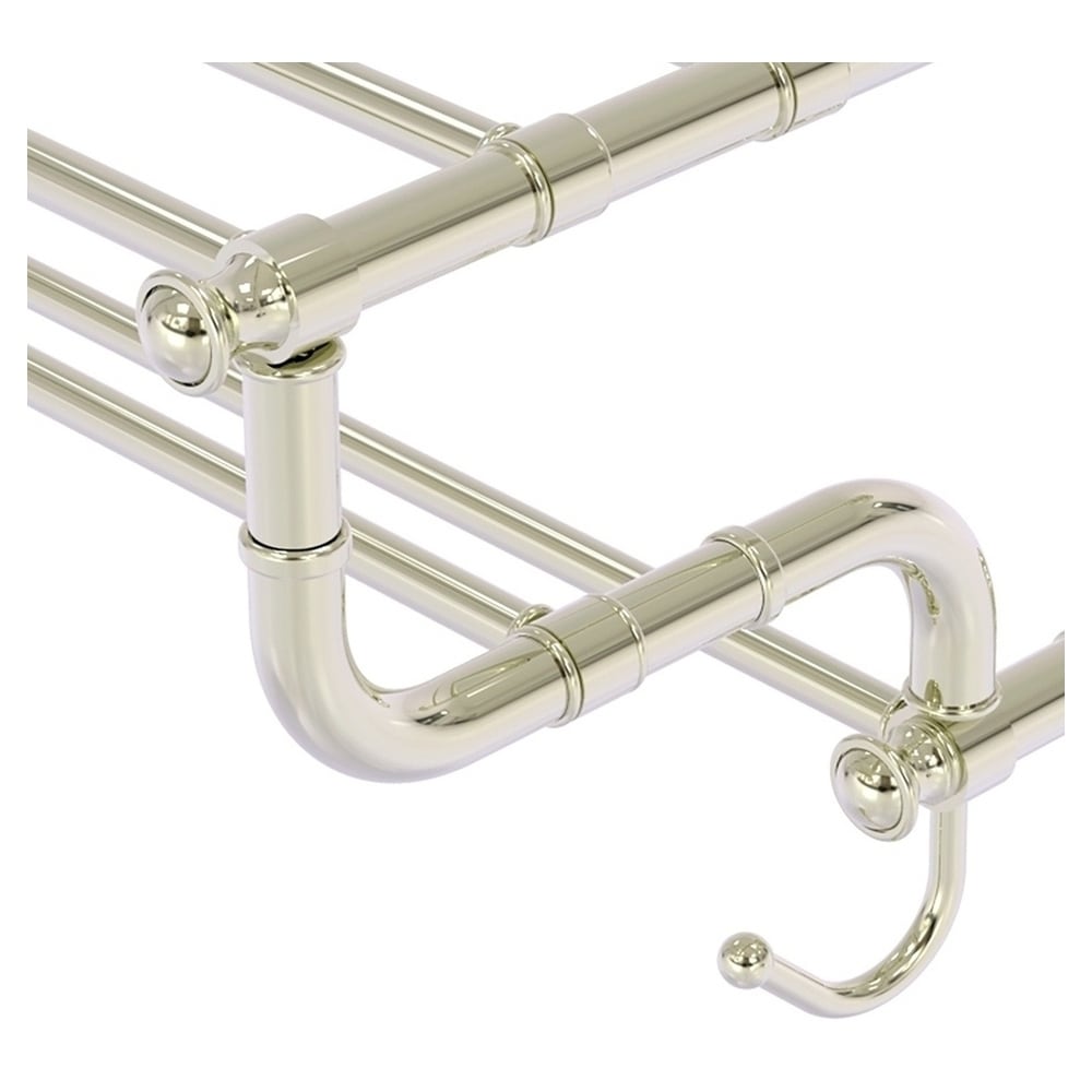 Toallero de Pared Carolina Niquelado Pulido de 12.5 pulgadas x 32 pulgadas x 6 pulgadas