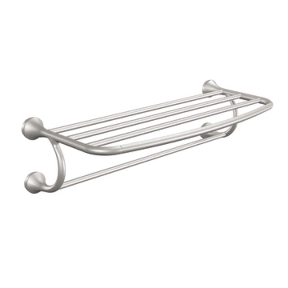 Toallero de montaje en pared de níquel cepillado Moen Eva de 24 pulgadas x 6.99 pulgadas x 10.62 pulgadas - YB2894BN