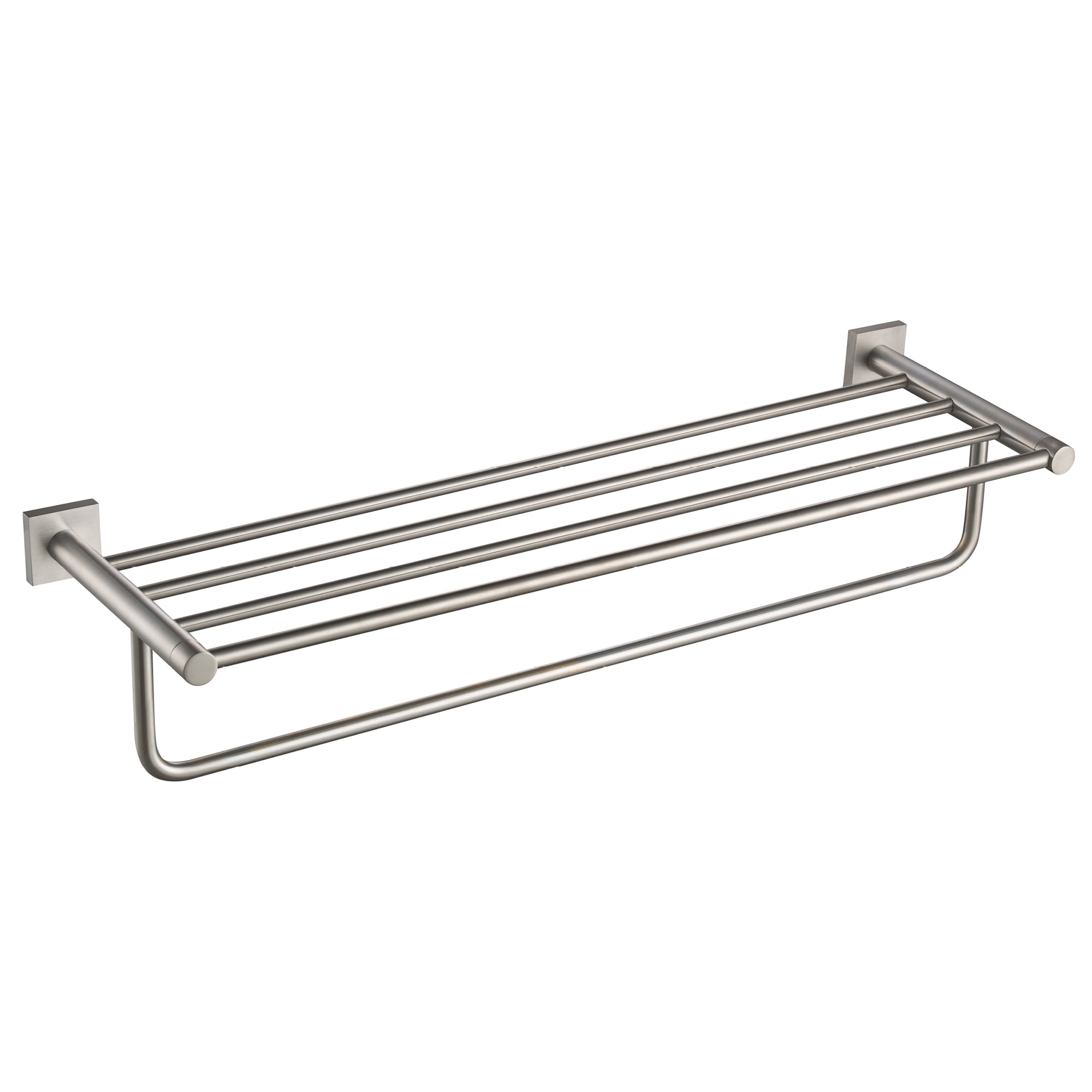 Soporte de toallas de pared en níquel cepillado Ventus de Kraus 4.8 pulgadas x 25.38 pulgadas x 8 pulgadas KEA-17742BN