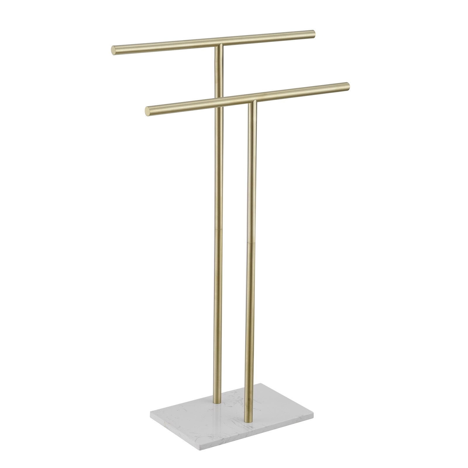 Toallero independiente BWE Tower Racks en oro cepillado de 14 pulgadas x 16 pulgadas x 15.75 pulgadas - A-91058-BG