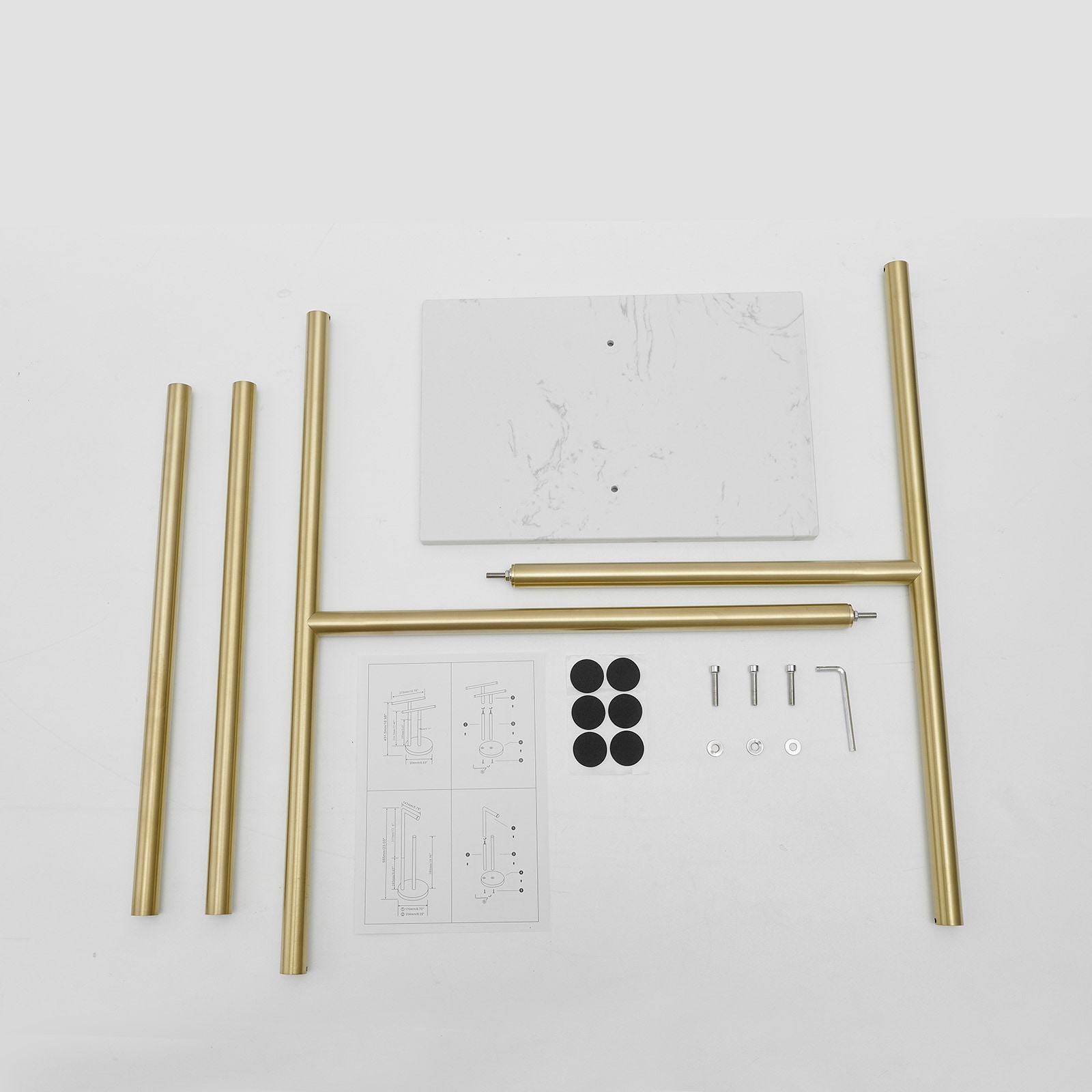 Toallero independiente BWE Tower Racks en oro cepillado de 14 pulgadas x 16 pulgadas x 15.75 pulgadas - A-91058-BG