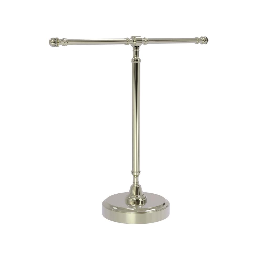 Toallero de pie Retro Dot con acabado en níquel pulido de Allied Brass 6.25 pulgadas x 13 pulgadas x 6.25 pulgadas