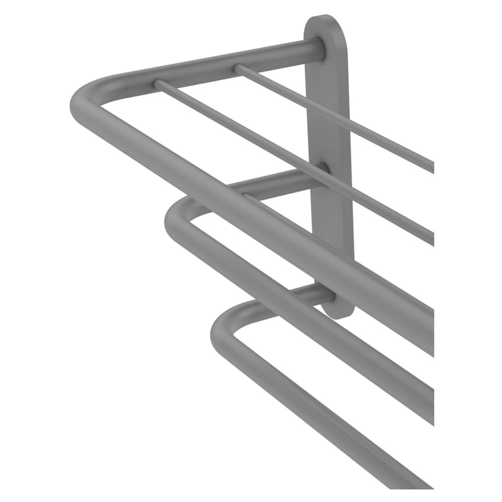 Estante de Toallas Montado en Pared en Gris Mate de 9 Pulgadas x 23 Pulgadas x 9 Pulgadas
