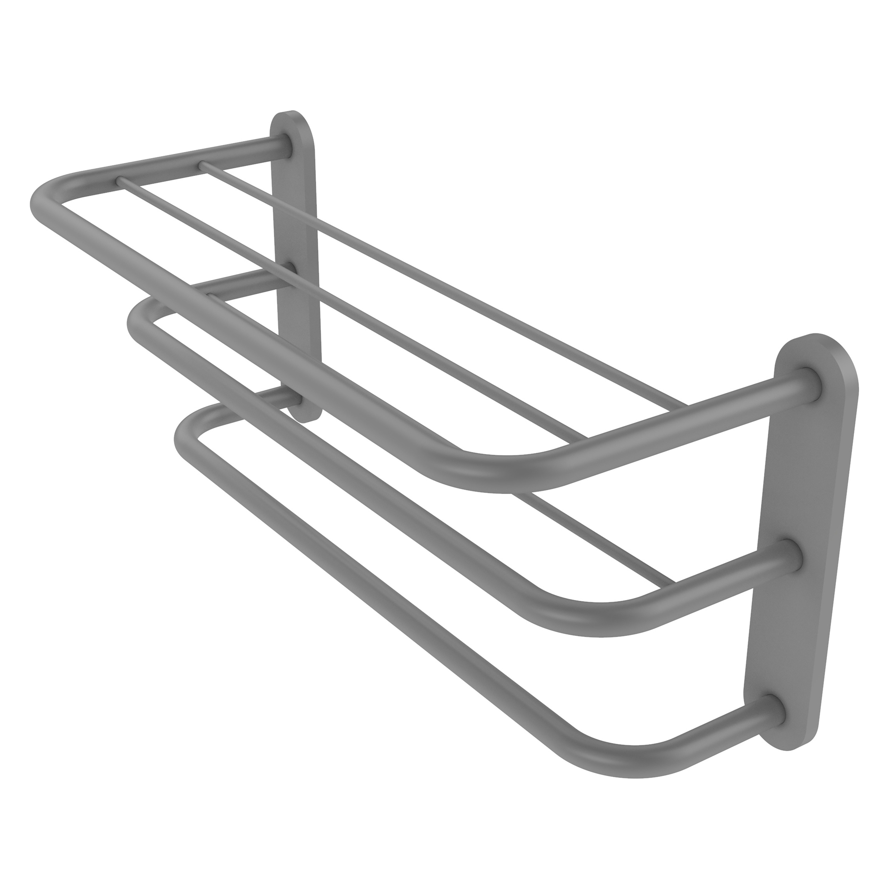 Estante de Toallas Montado en Pared en Gris Mate de 9 Pulgadas x 23 Pulgadas x 9 Pulgadas