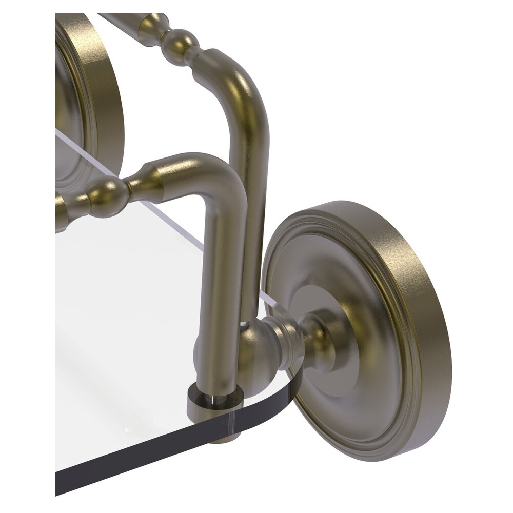 Perchero de toallas de pared de latón antiguo Prestige Regal Allied Brass 7.5 pulgadas x 10.25 pulgadas x 9 pulgadas GT-2-PR-ABR