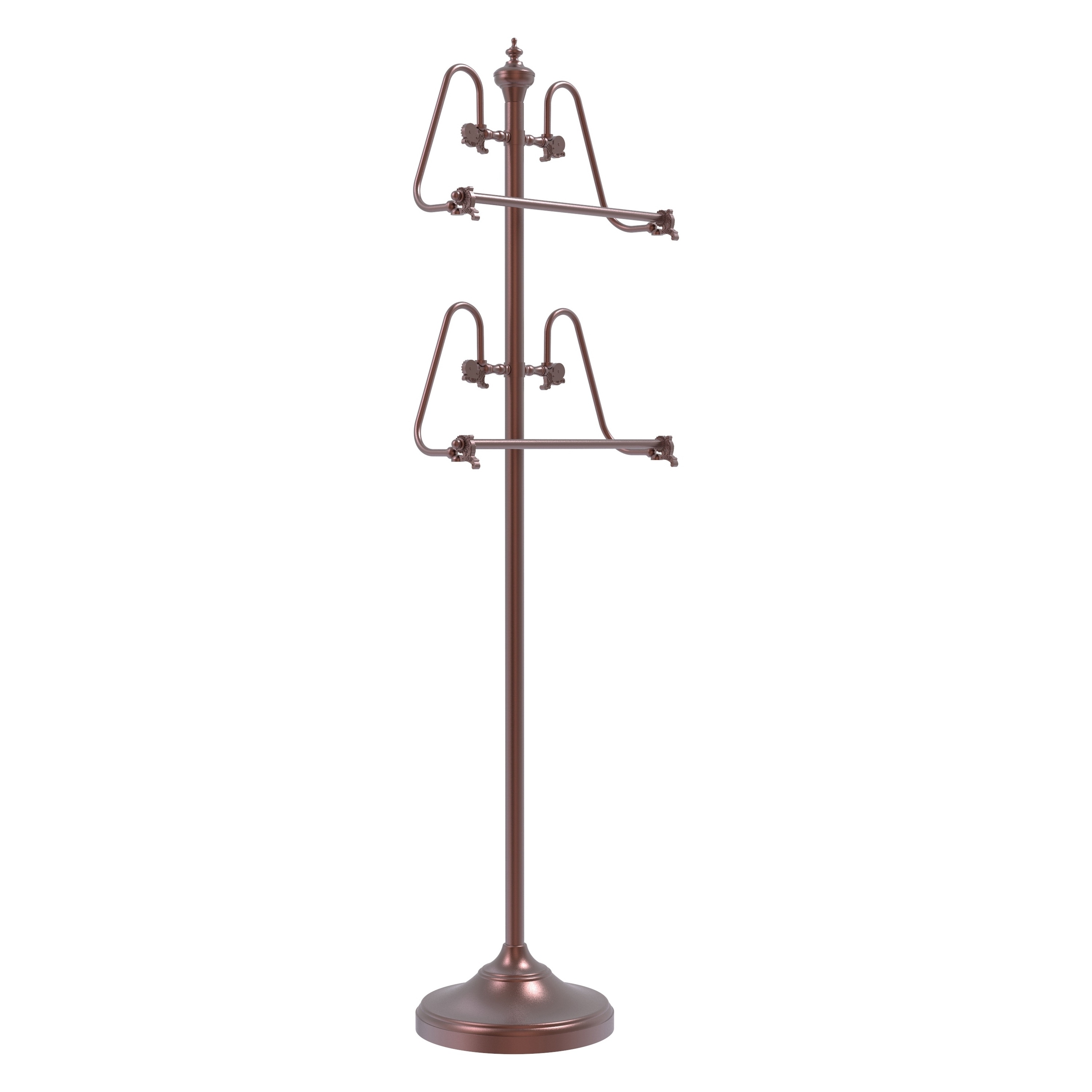 Toallero de Pie de Cobre Antiguo de Latón Aliado 25.5 Pulgadas x 49 Pulgadas x 10.5 Pulgadas