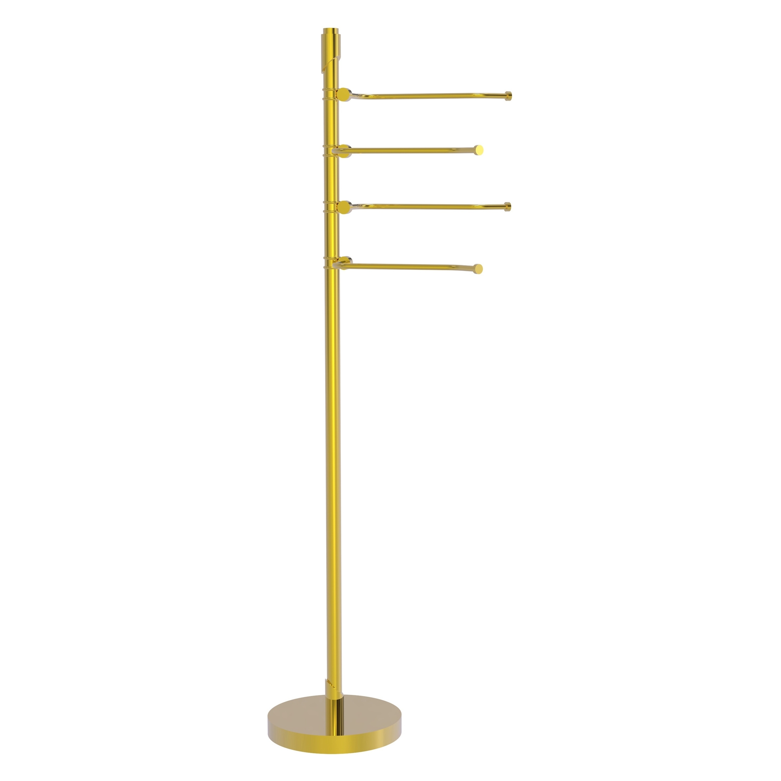Toallero de pie de latón pulido Tribecca de Allied Brass - 9.25 pulgadas x 12 pulgadas x 9 pulgadas TR-84-PB
