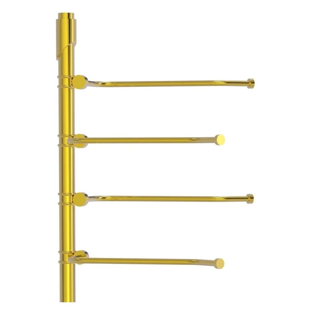 Toallero de pie de latón pulido Tribecca de Allied Brass - 9.25 pulgadas x 12 pulgadas x 9 pulgadas TR-84-PB