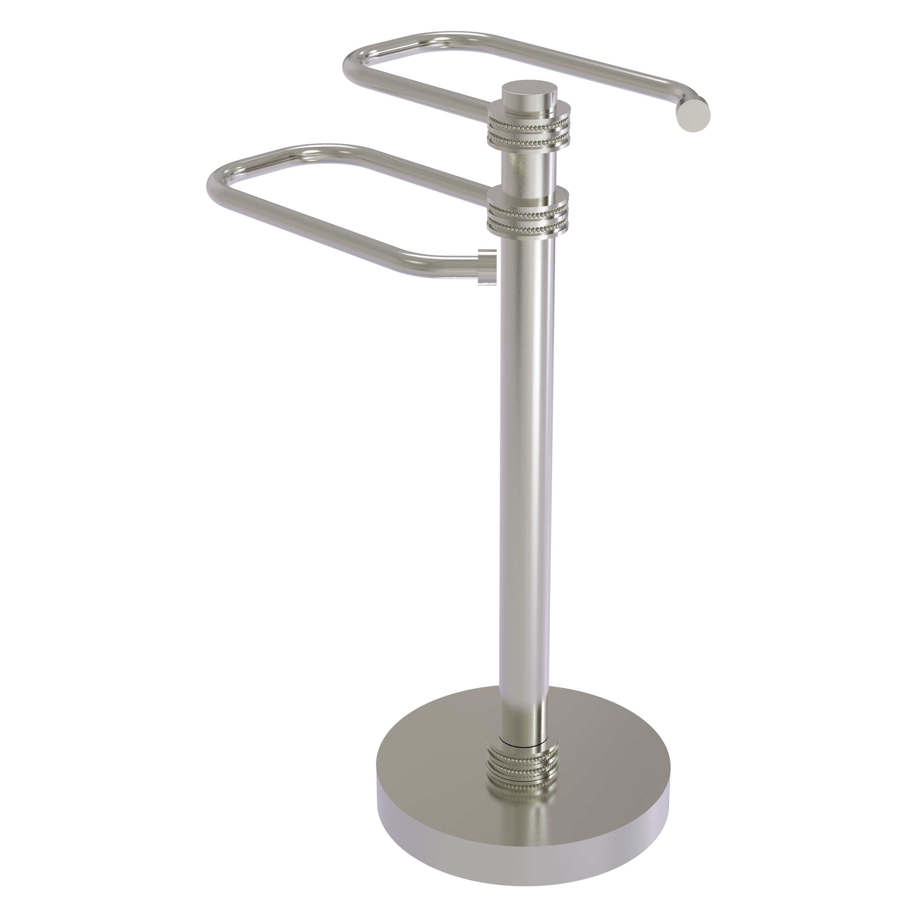 Perchero de Toallas de Pie en Níquel Satinado de 8.5 pulgadas x 15 pulgadas x 7.3 pulgadas de Allied Brass