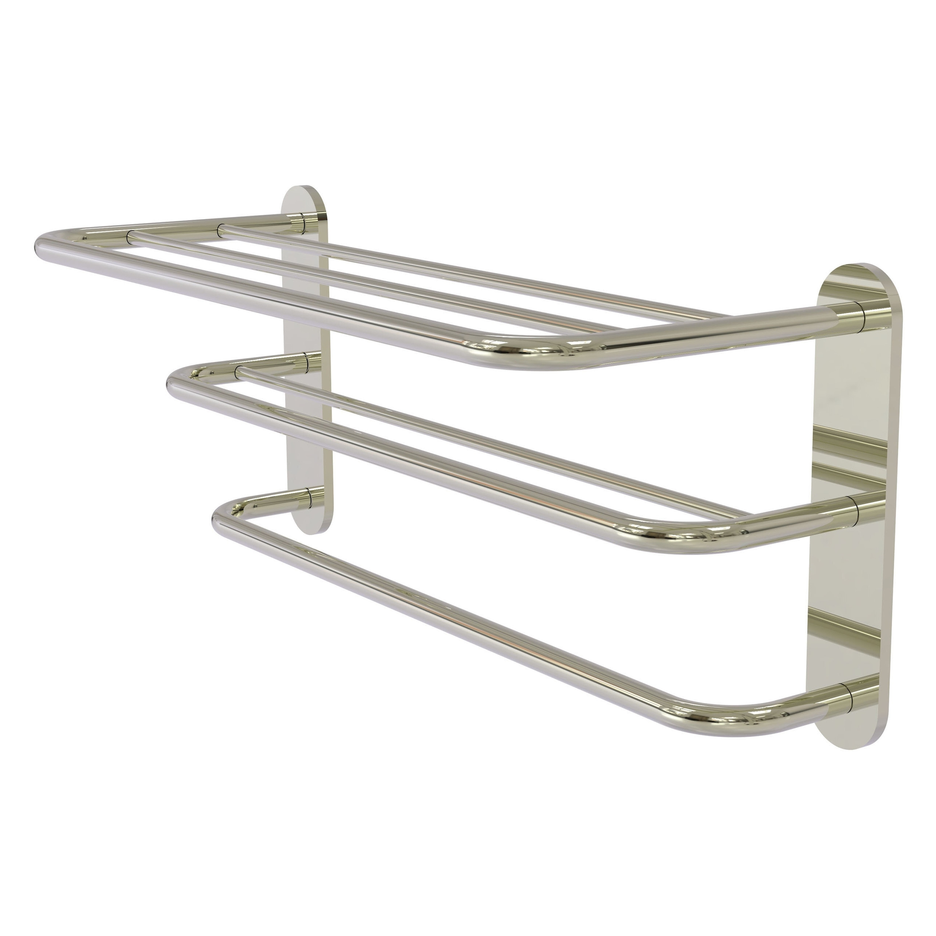 Toallero de Pared de Níquel Pulido de Latón Aliado de 9 pulgadas x 23 pulgadas x 9 pulgadas (HTL-3-PNI)
