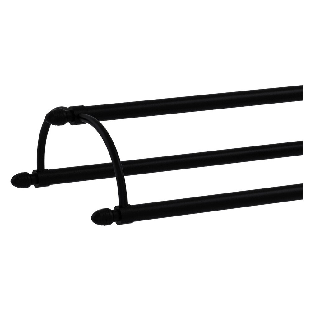 Toallero de Pie Negro Mate de Latón para Baño 31 Pulgadas x 37.3 Pulgadas x 10 Pulgadas TS-30-BKM