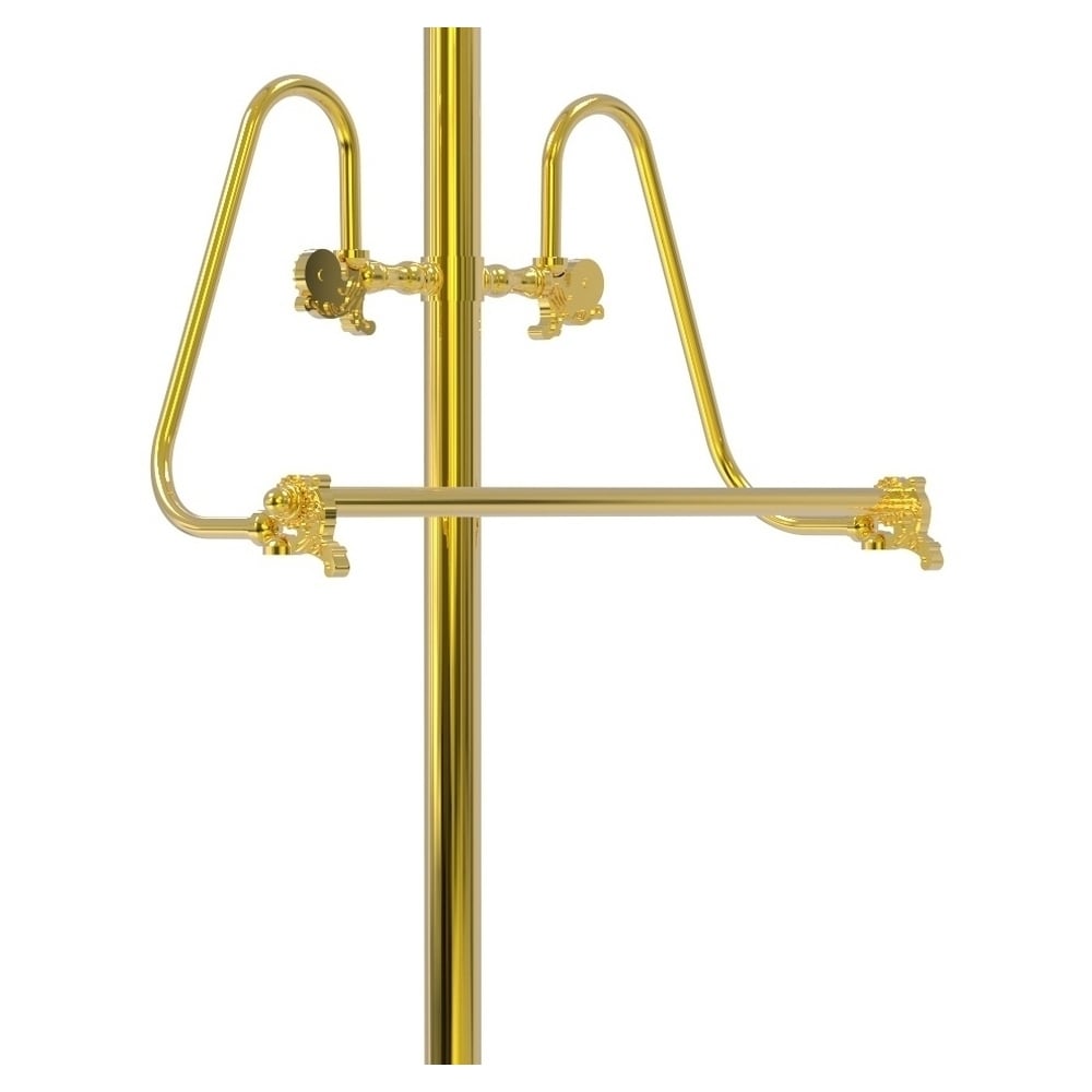 Perchero de toallas independiente de latón pulido de Allied Brass 25.5 pulgadas x 49 pulgadas x 10.5 pulgadas TS-6-PB