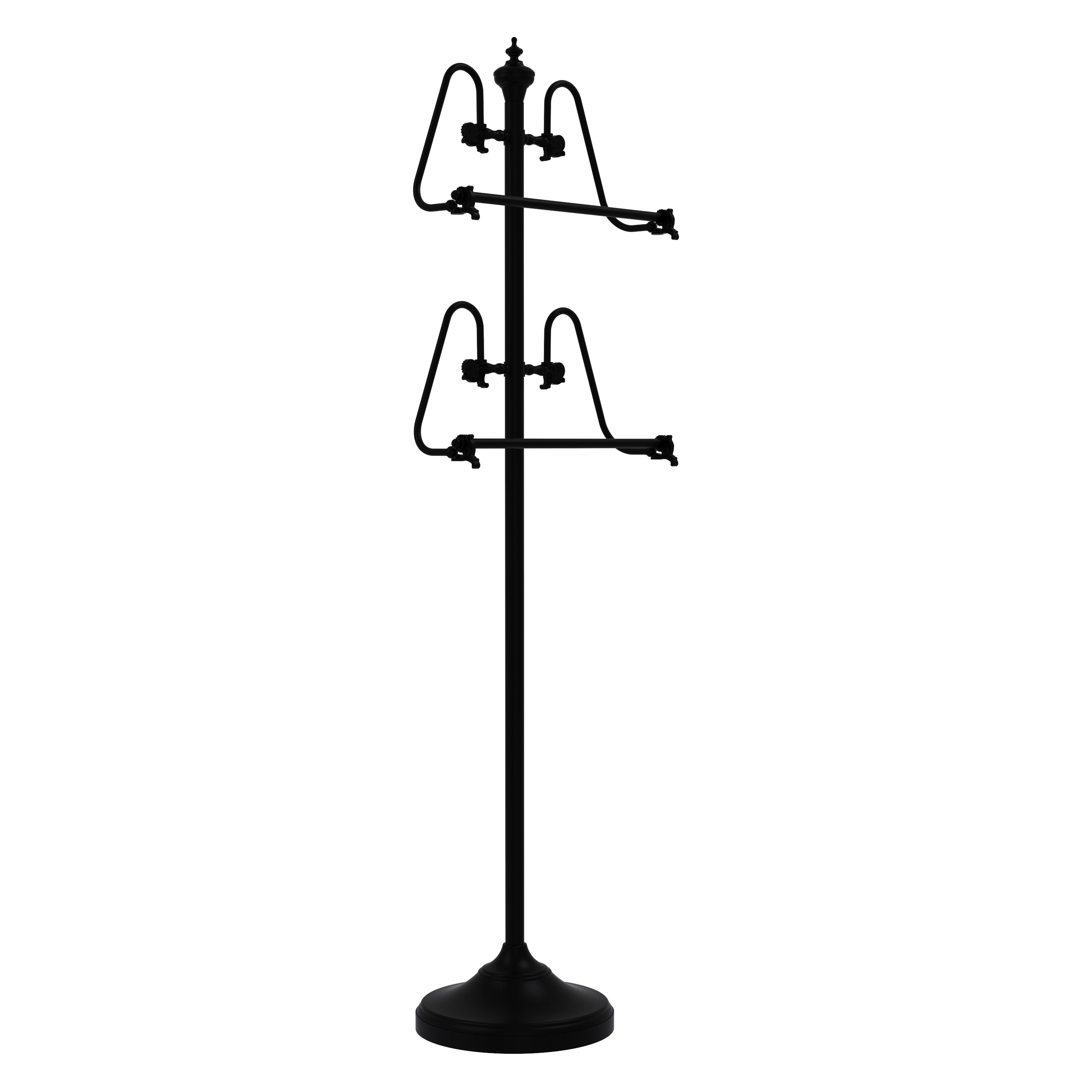 Toallero independiente mate negro de latón 25.5 pulgadas x 49 pulgadas x 10.5 pulgadas TS-6-BKM