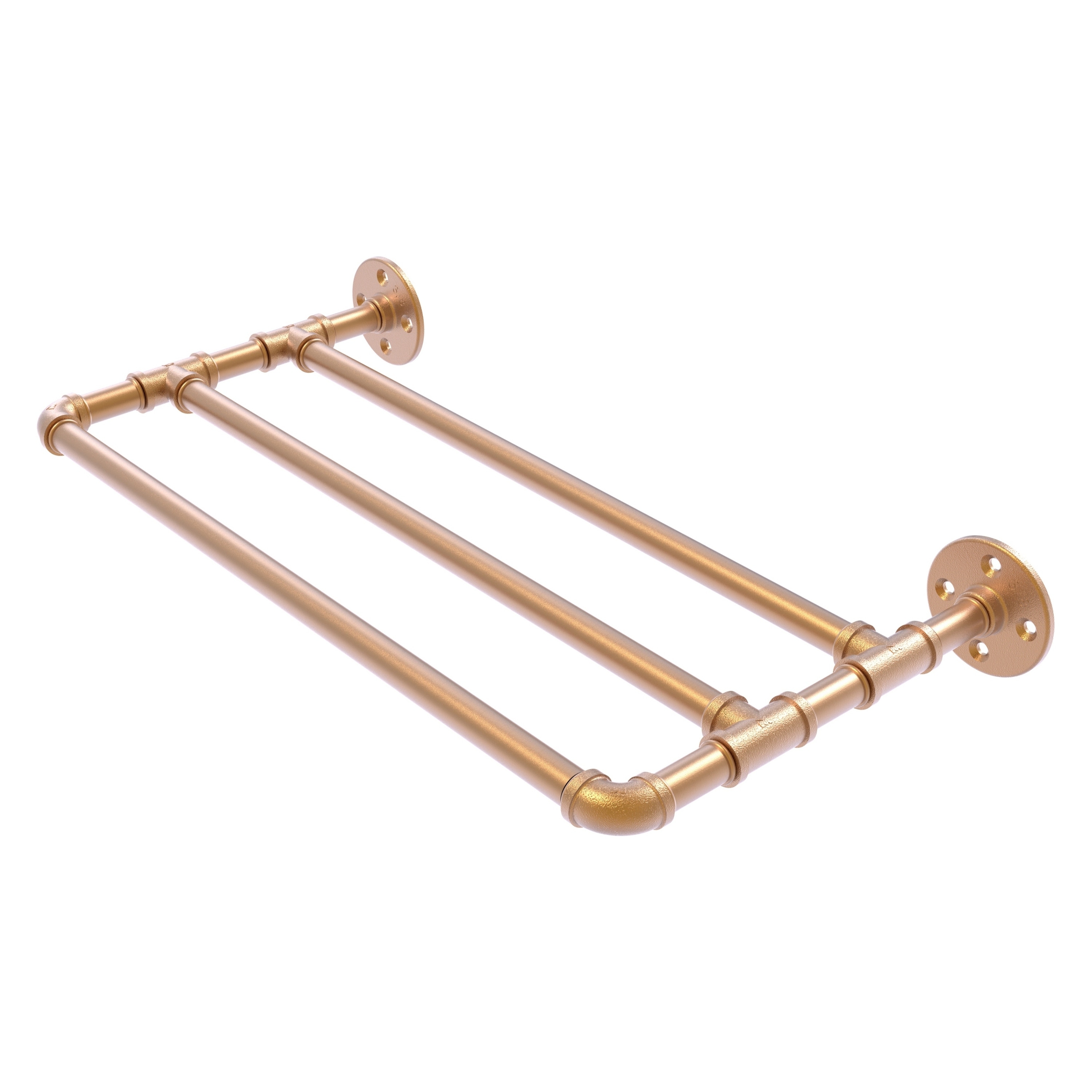 Toallero de Pared Pipeline de Latón Aliado en Acabado Bronce Cepillado 10.8 pulgadas x 24 pulgadas x 9 pulgadas - P-230-24-TS-BBR